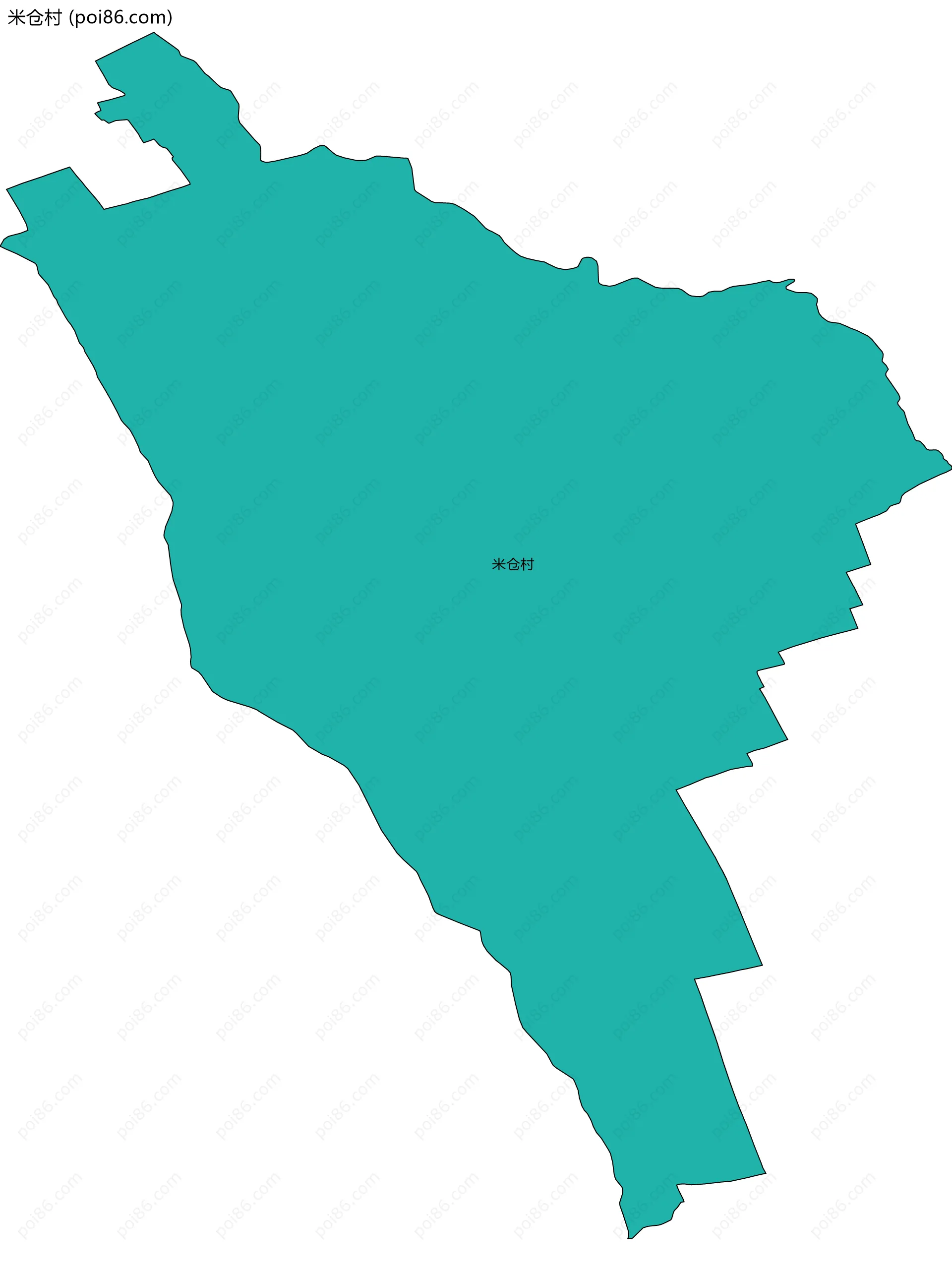 米仓村边界地图