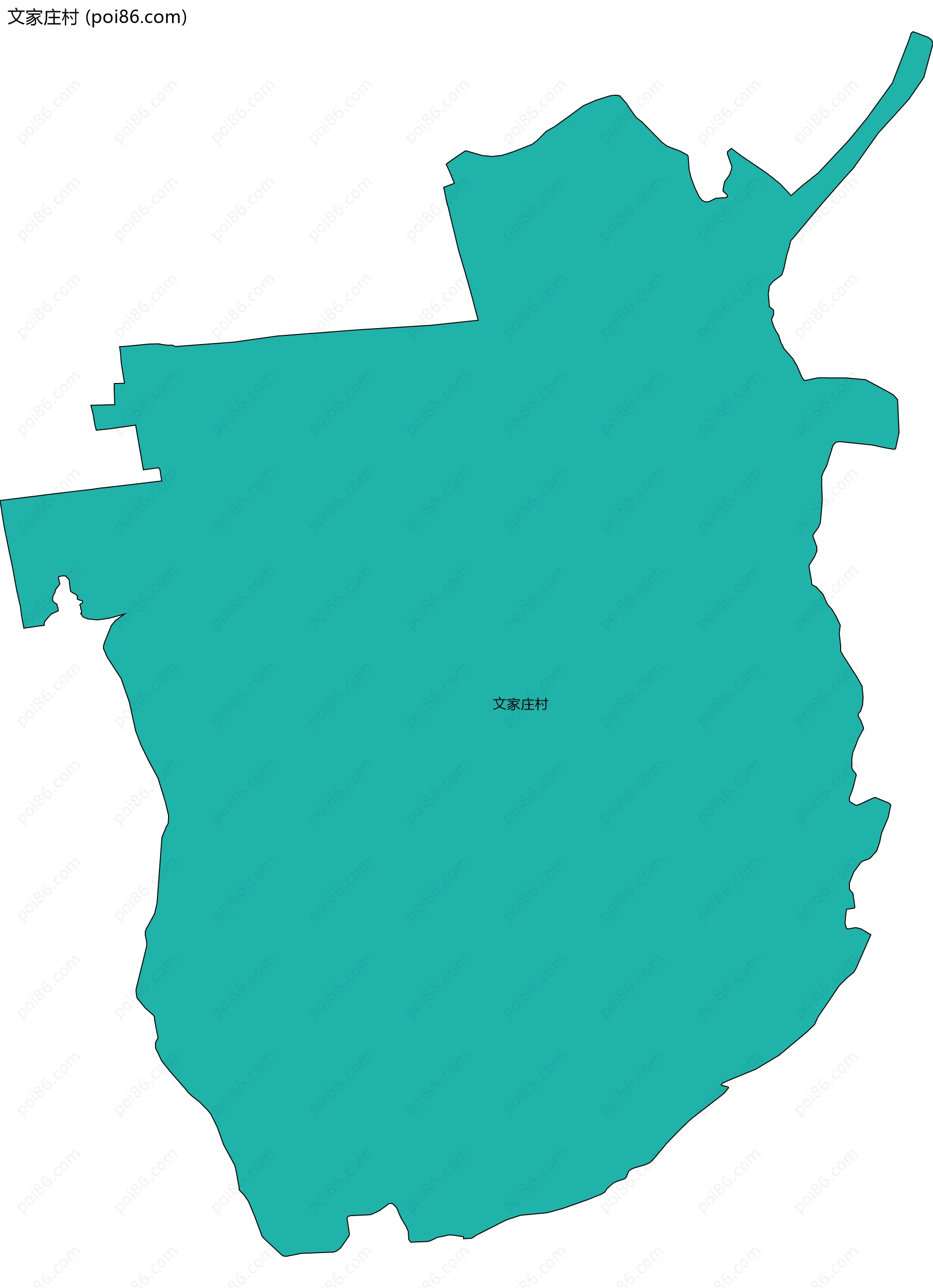 文家庄村边界地图