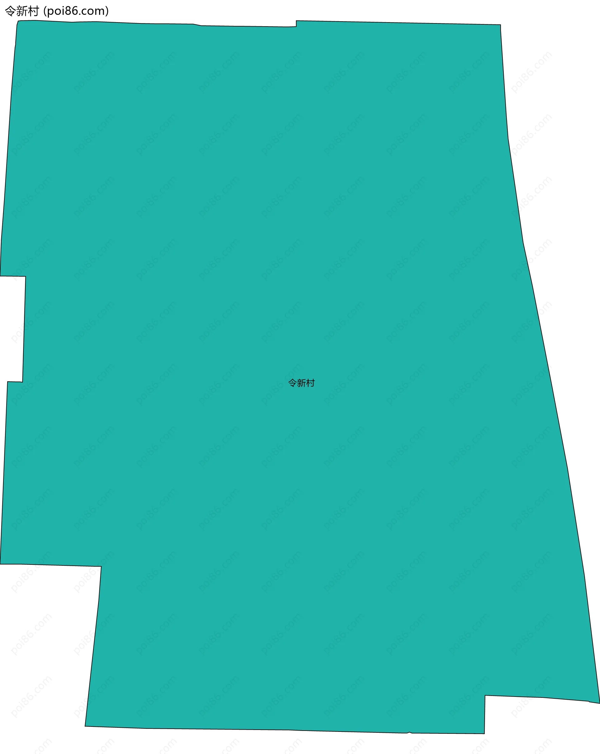令新村边界地图