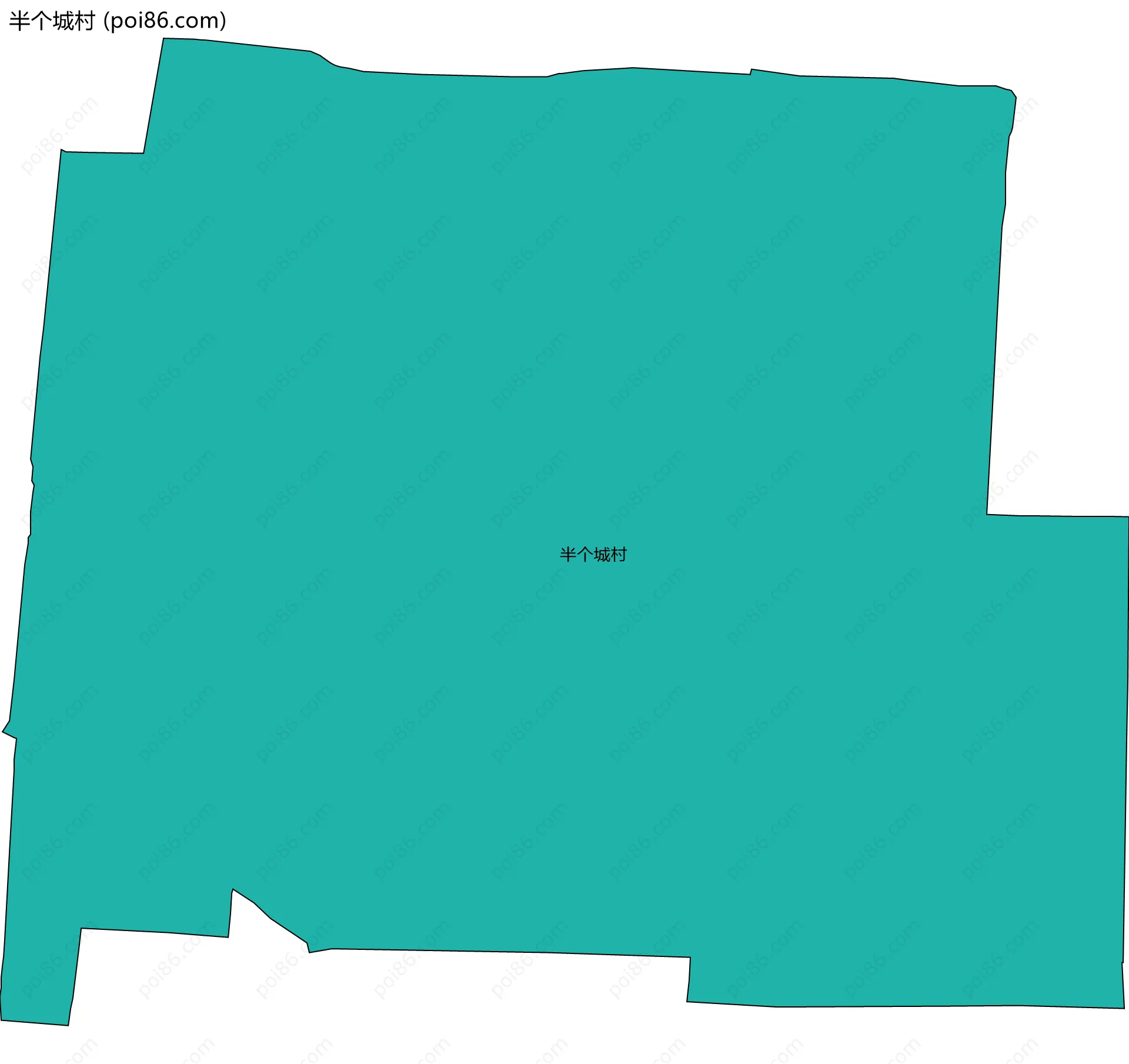 半个城村边界地图
