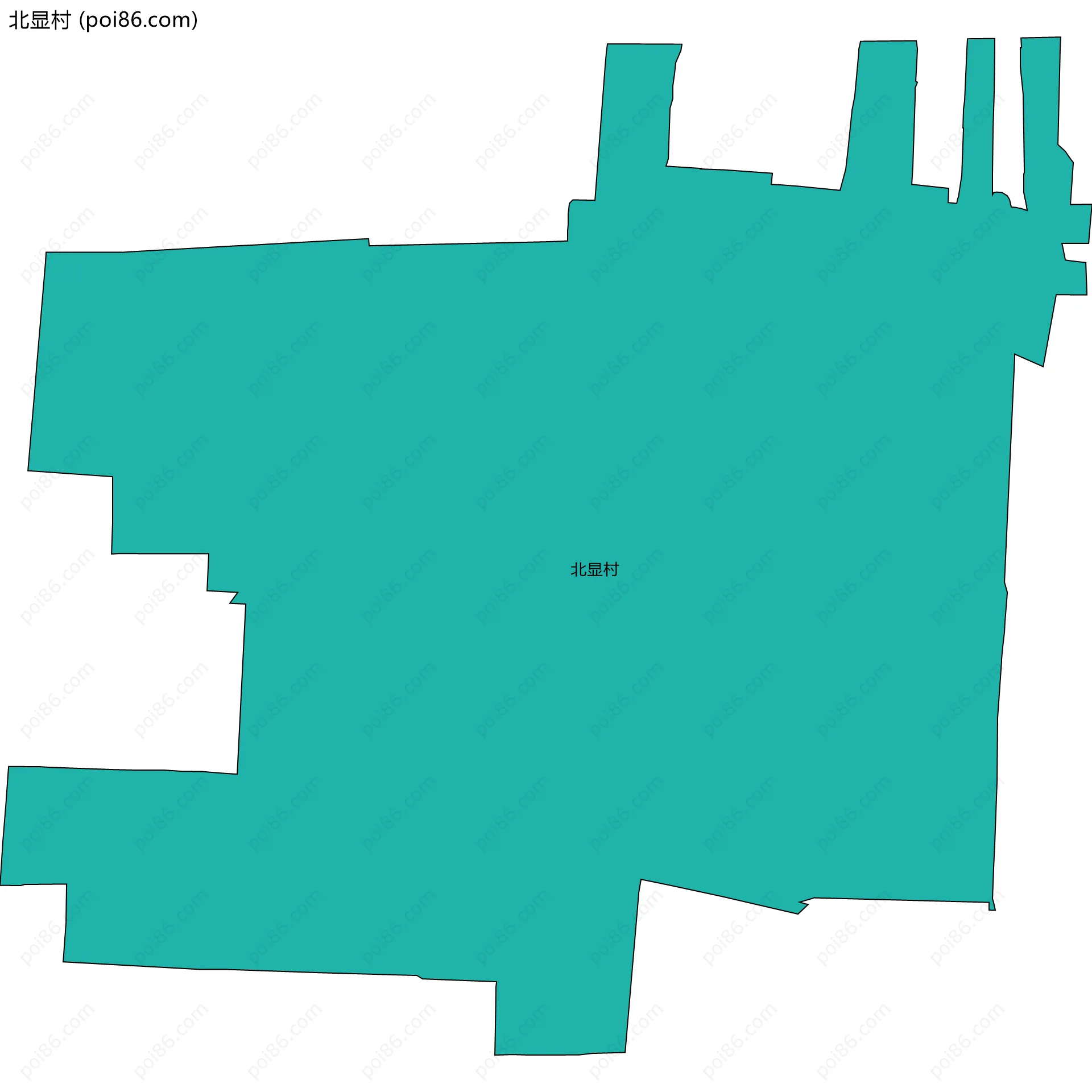 北显村边界地图