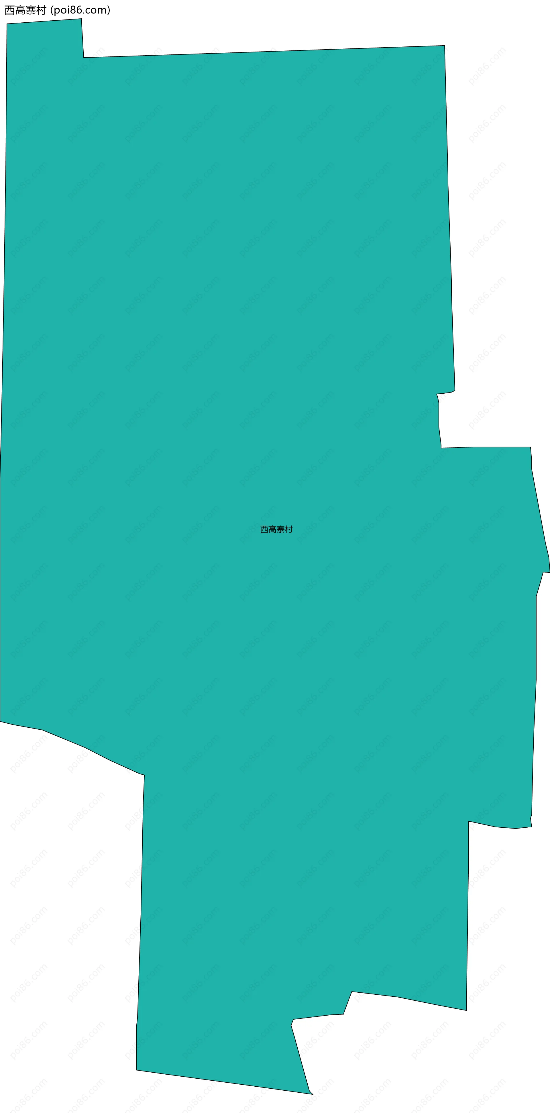 西高寨村边界地图