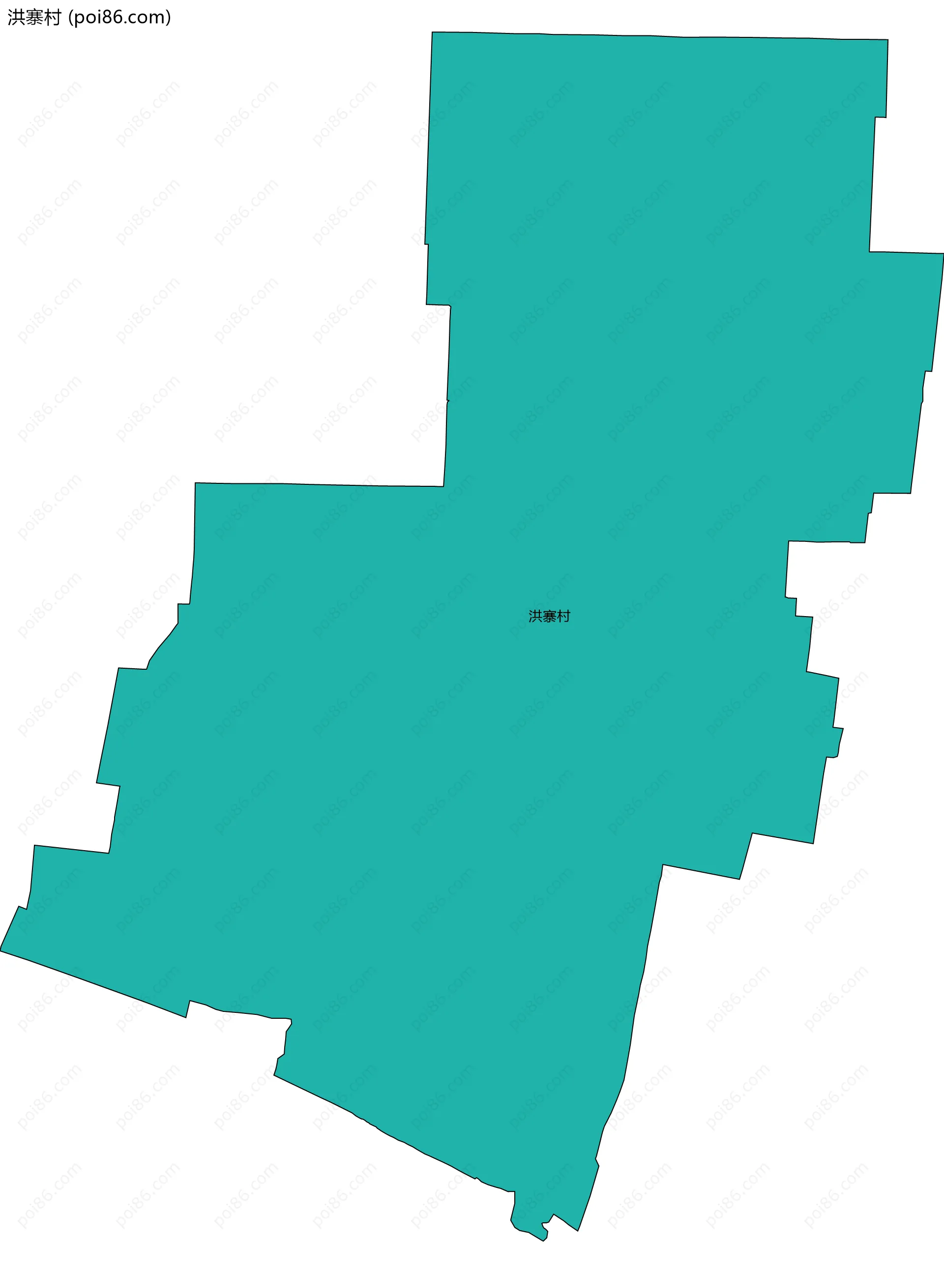 洪寨村边界地图