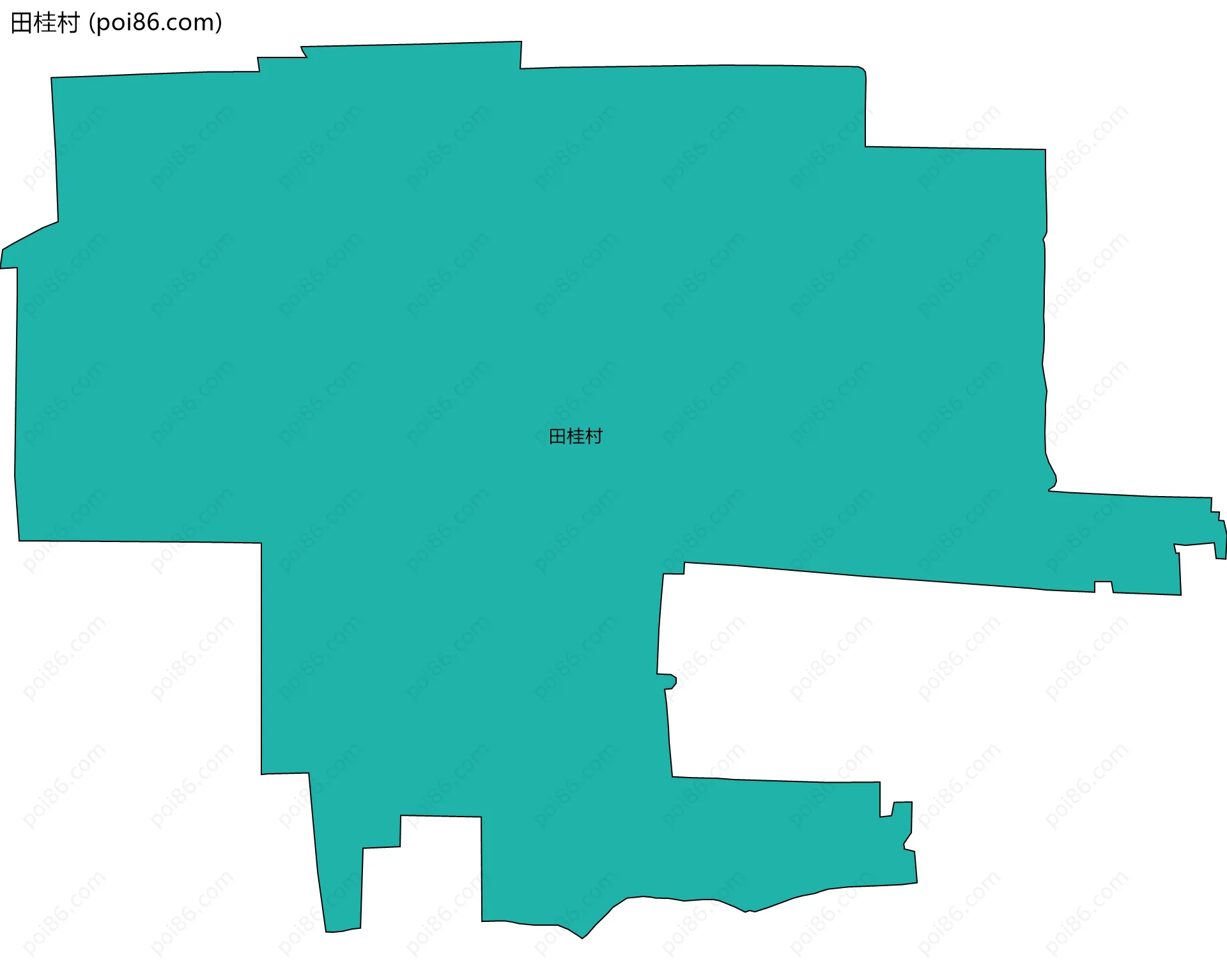 田桂村边界地图