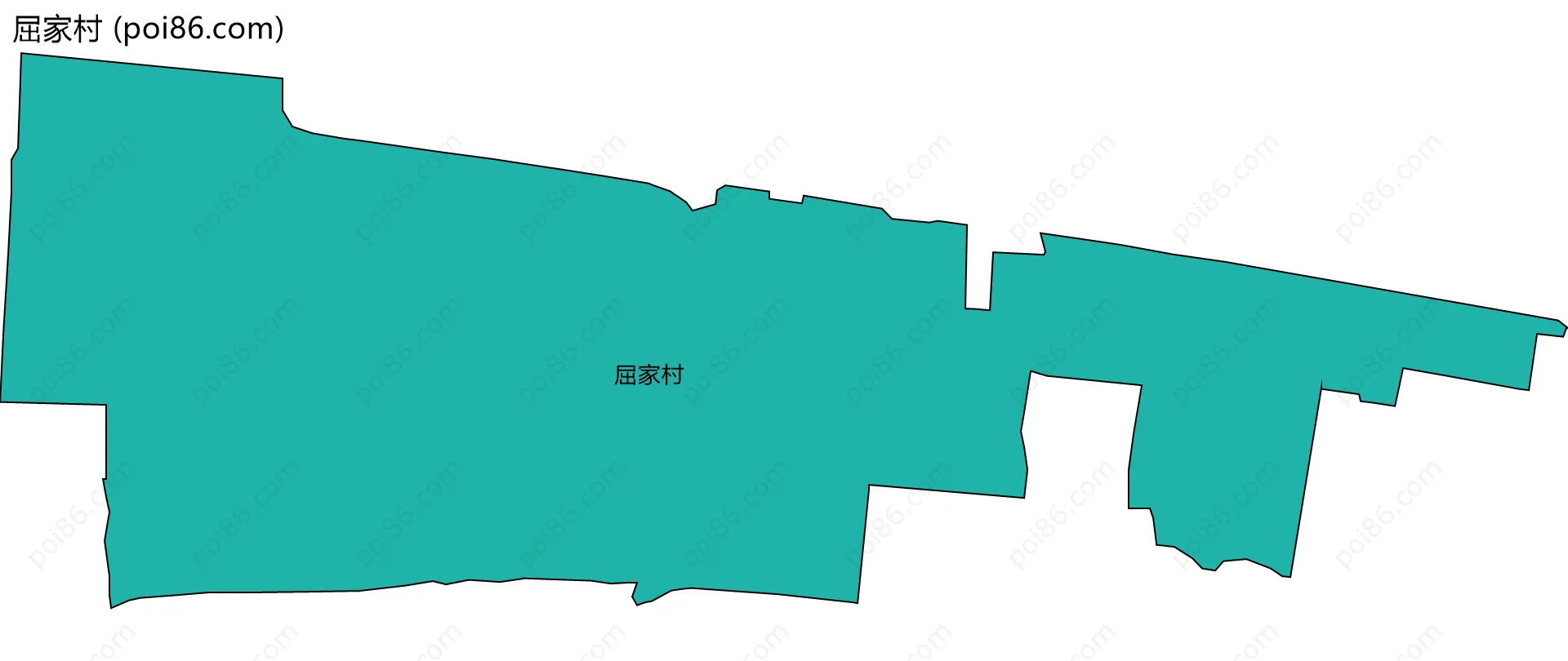 屈家村边界地图
