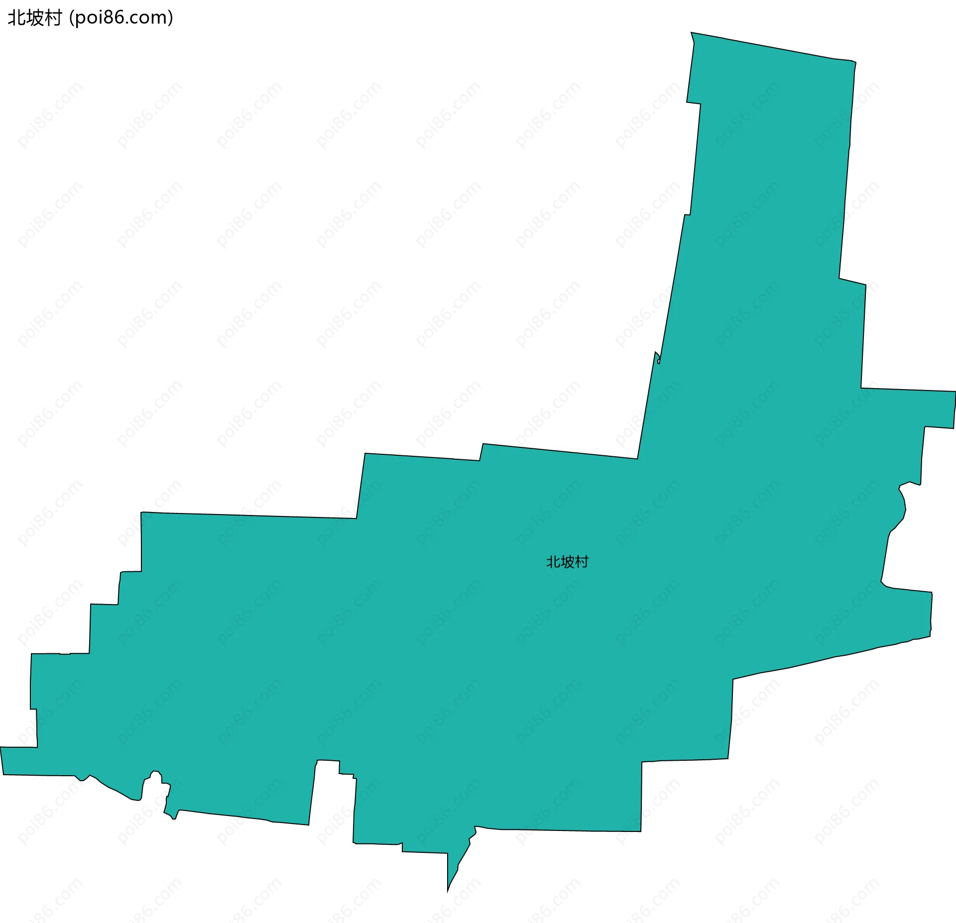 北坡村边界地图