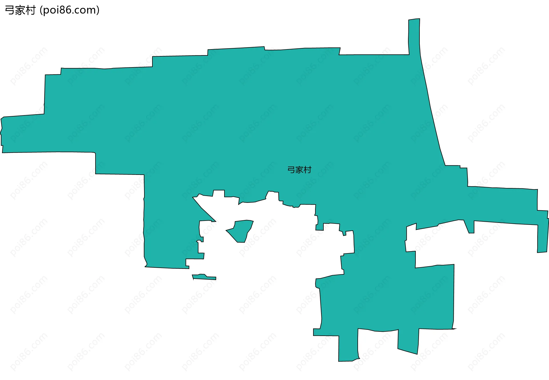 弓家村边界地图
