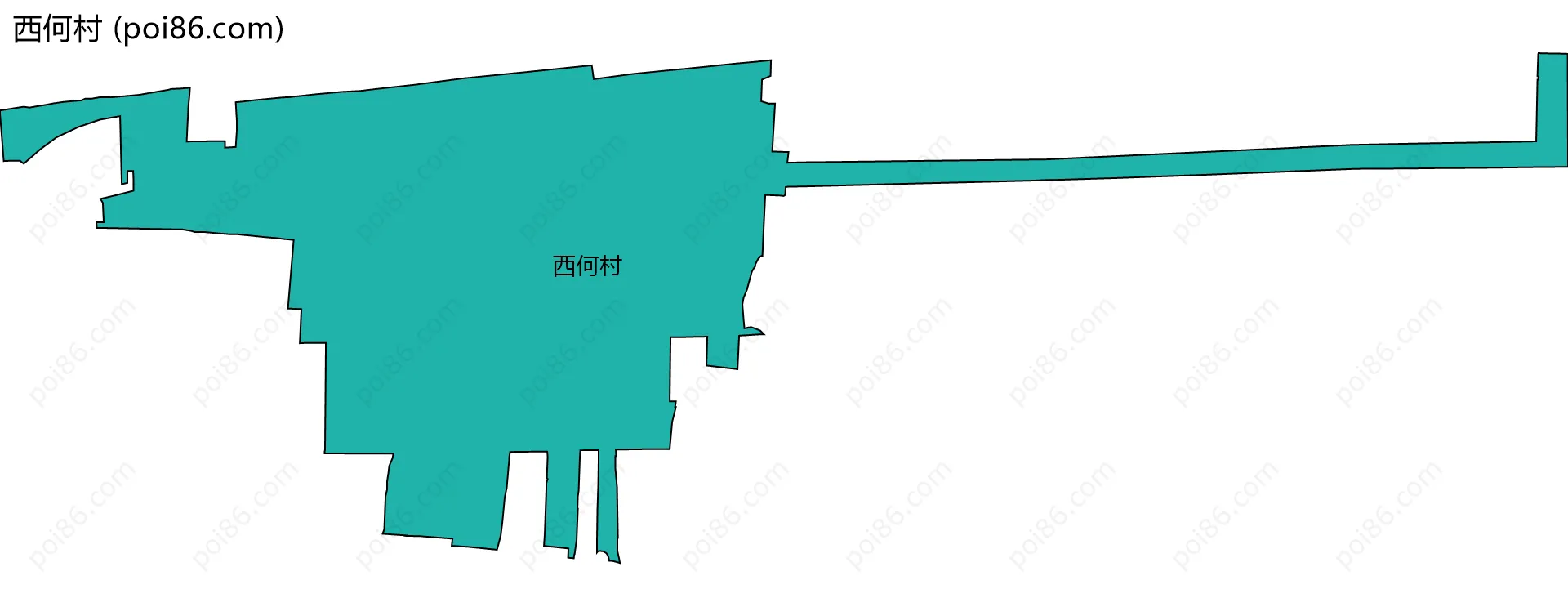 西何村边界地图