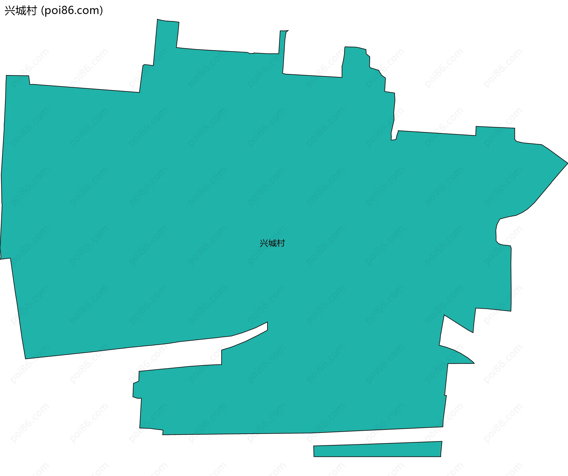 兴城村边界地图