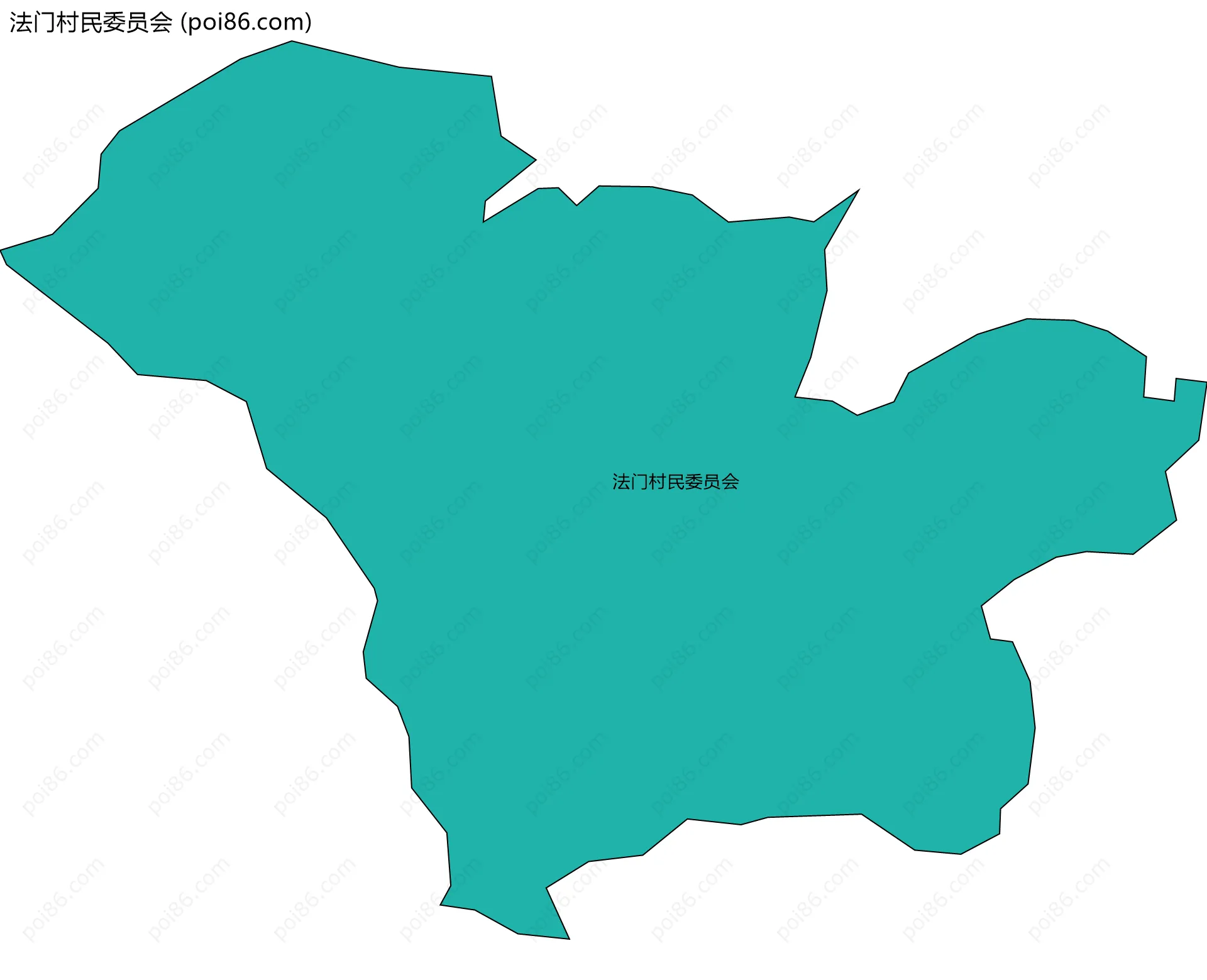 法门村民委员会边界地图