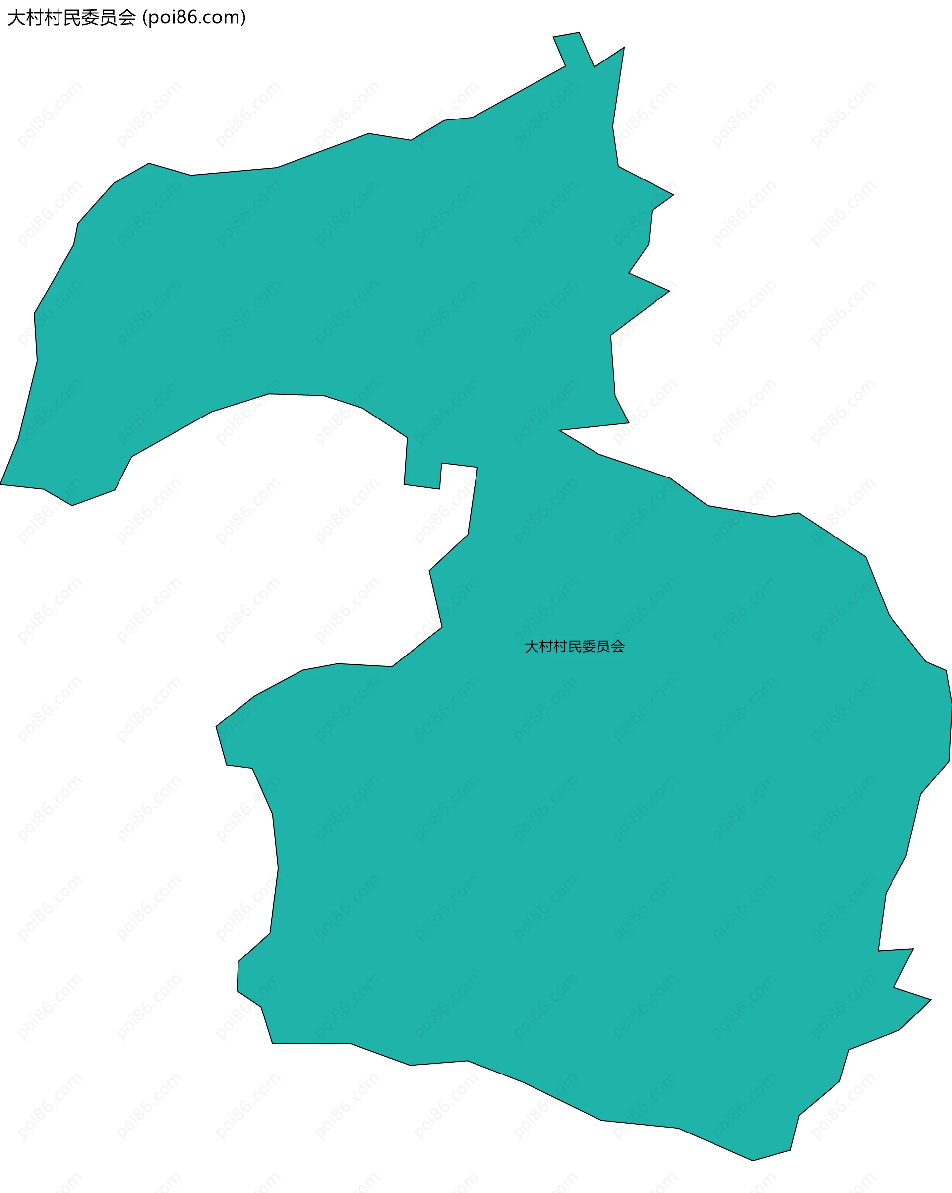 大村村民委员会边界地图