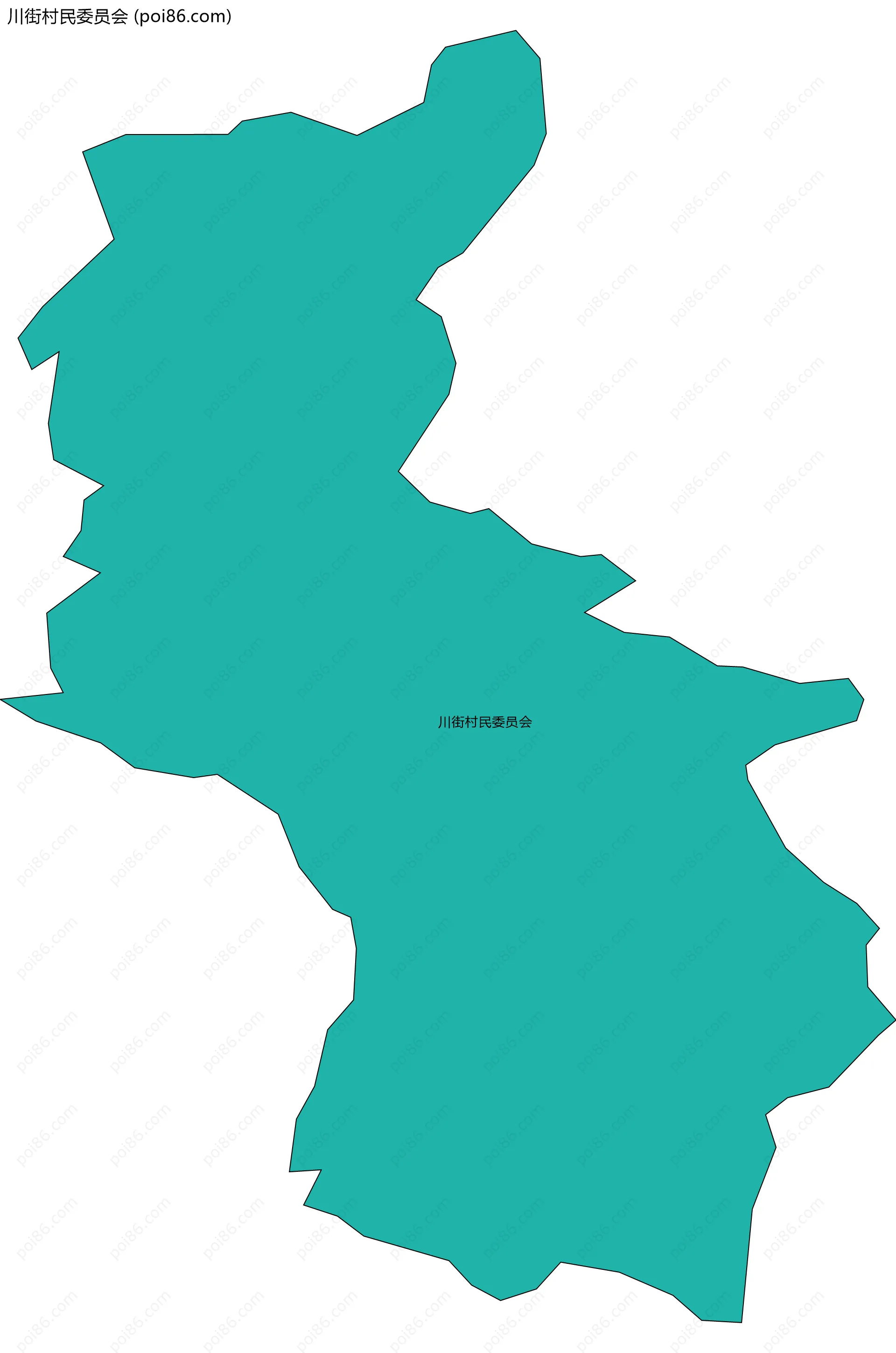 川街村民委员会边界地图