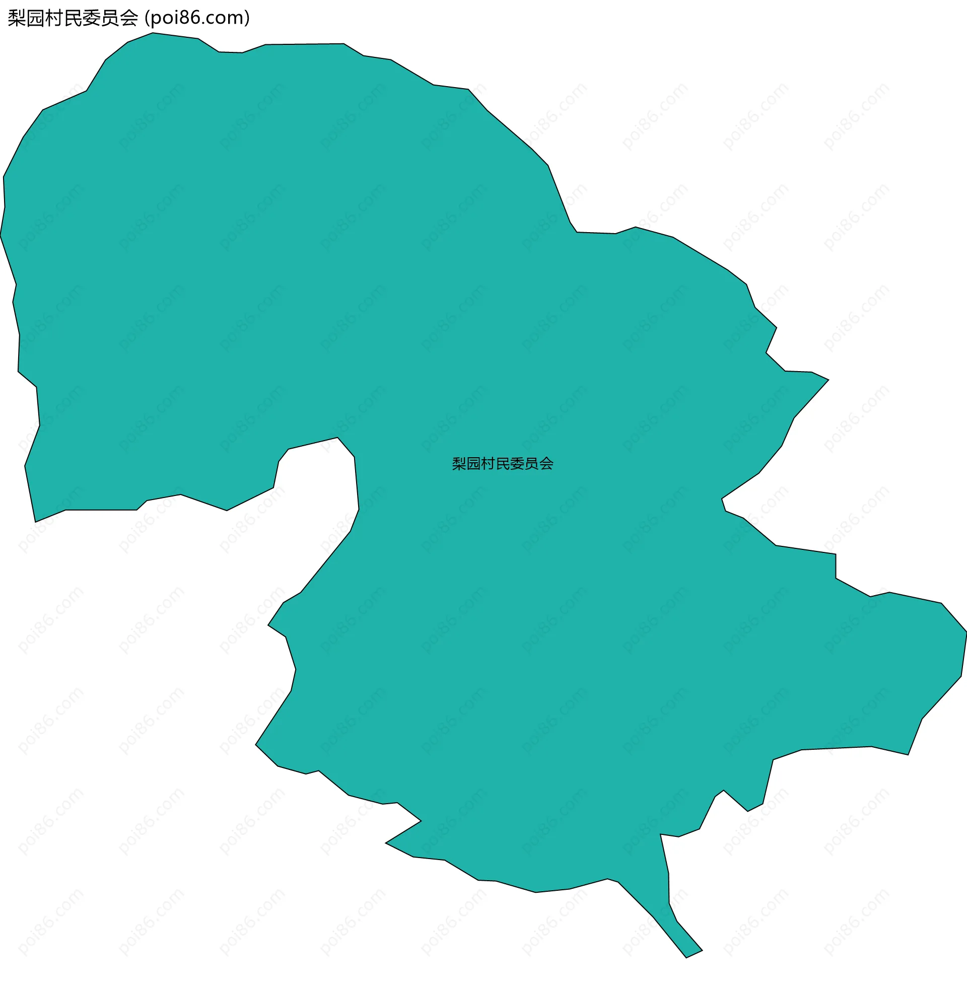 梨园村民委员会边界地图