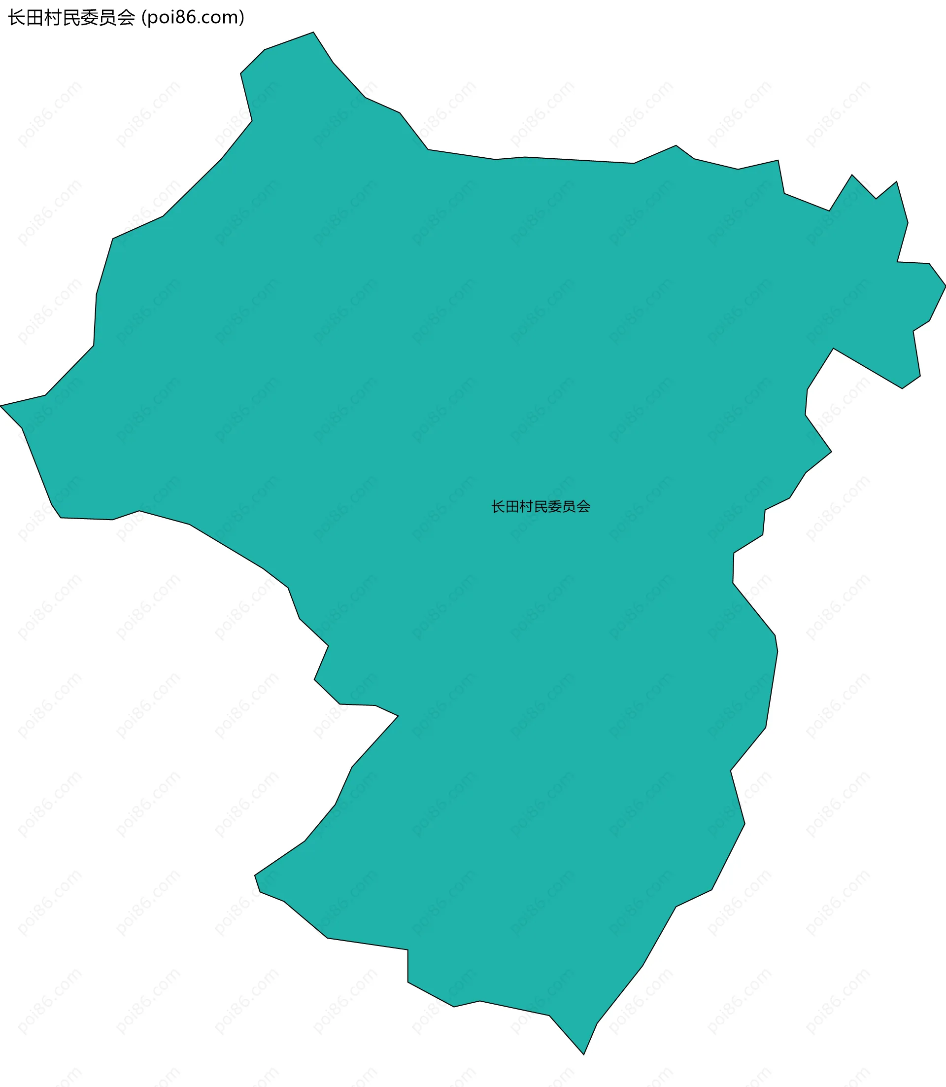 长田村民委员会边界地图