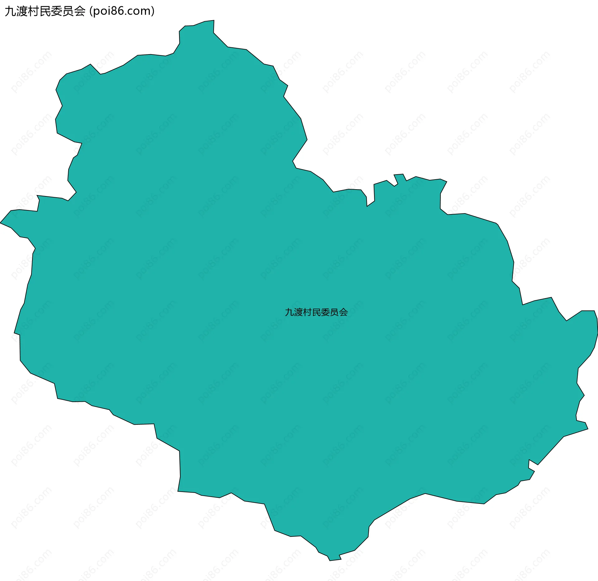 九渡村民委员会边界地图