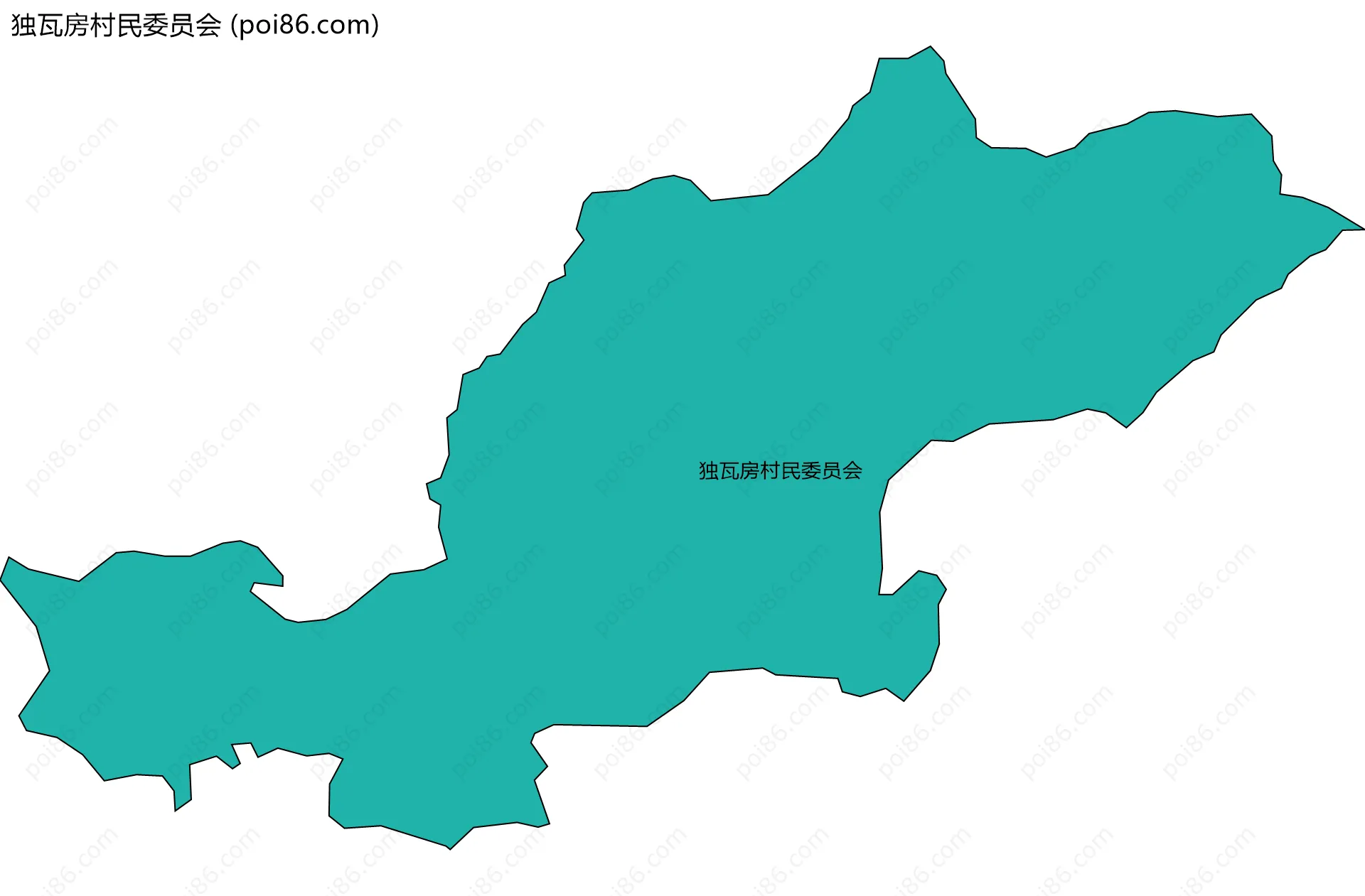 独瓦房村民委员会边界地图