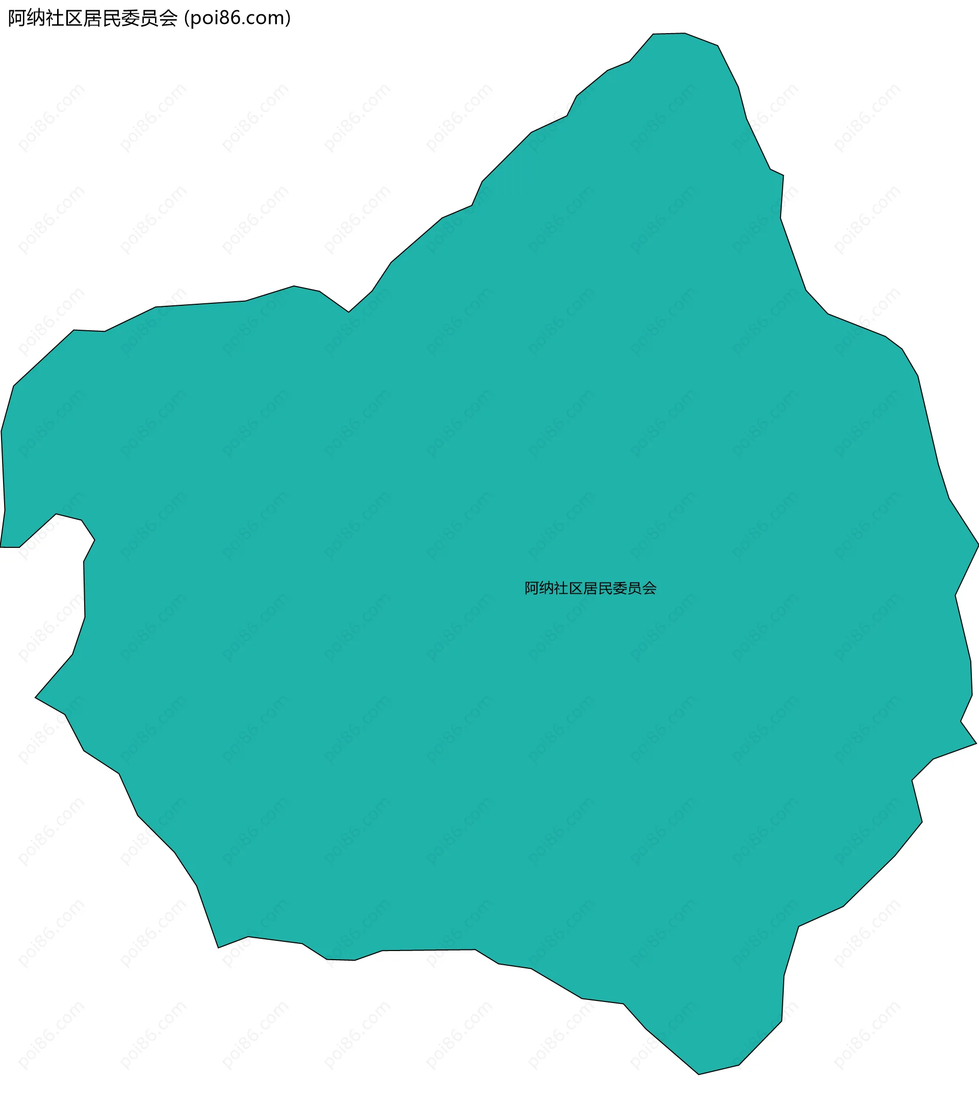 阿纳社区居民委员会边界地图