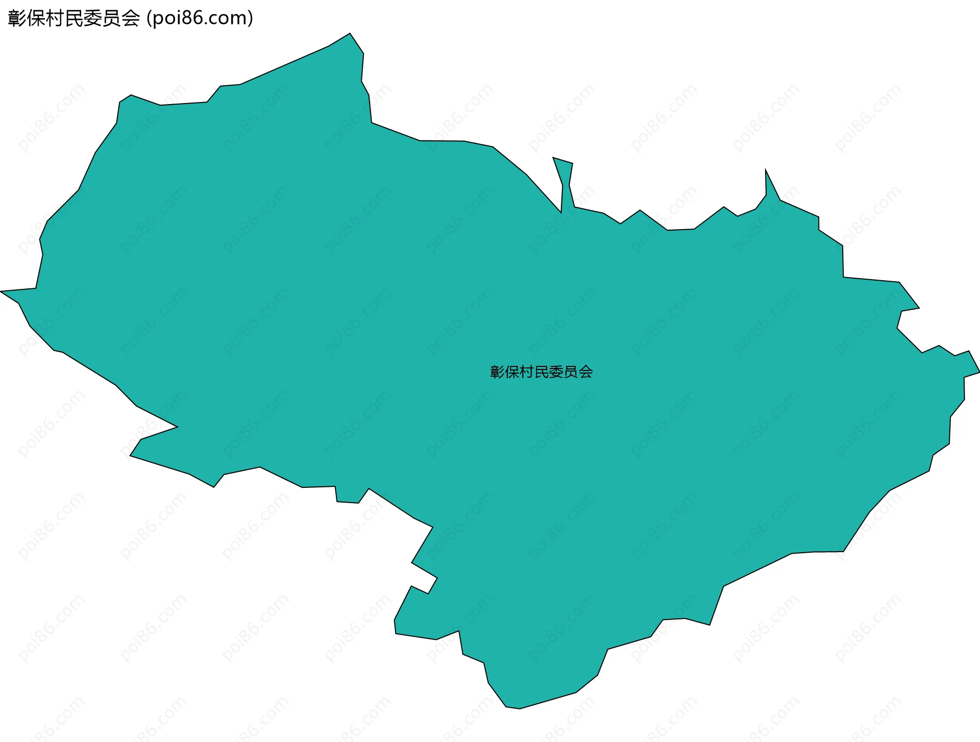 彰保村民委员会边界地图