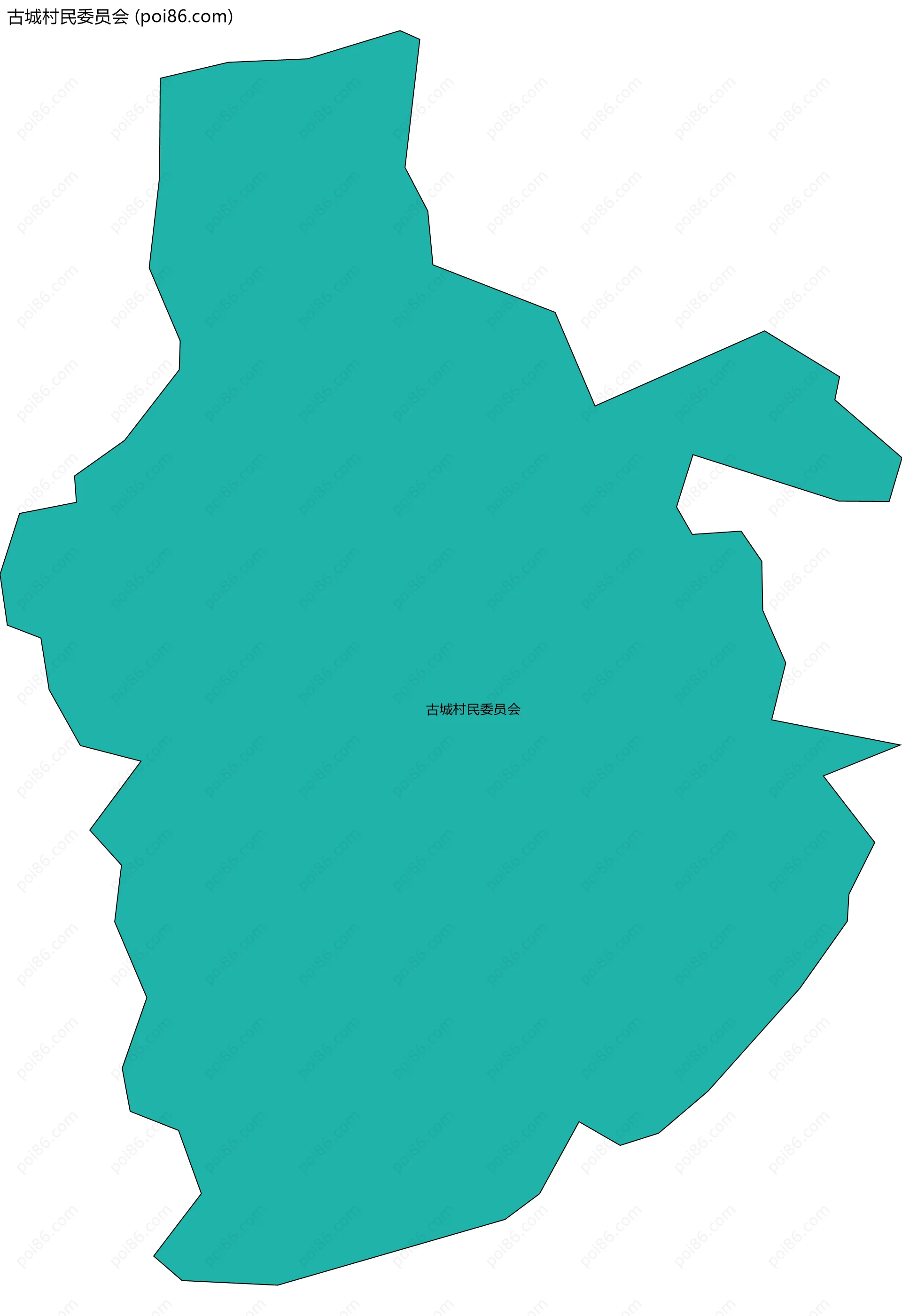 古城村民委员会边界地图