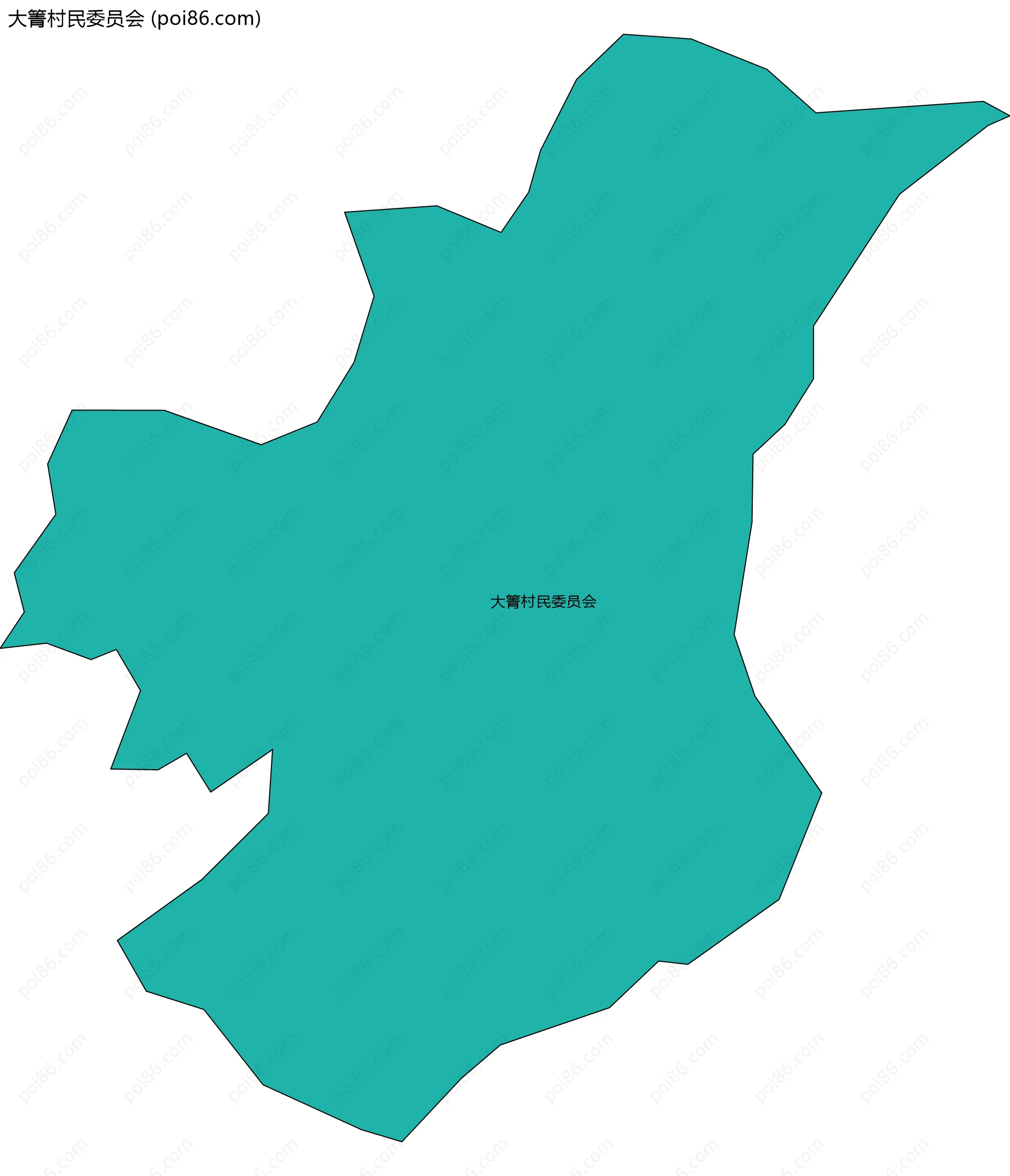 大箐村民委员会边界地图