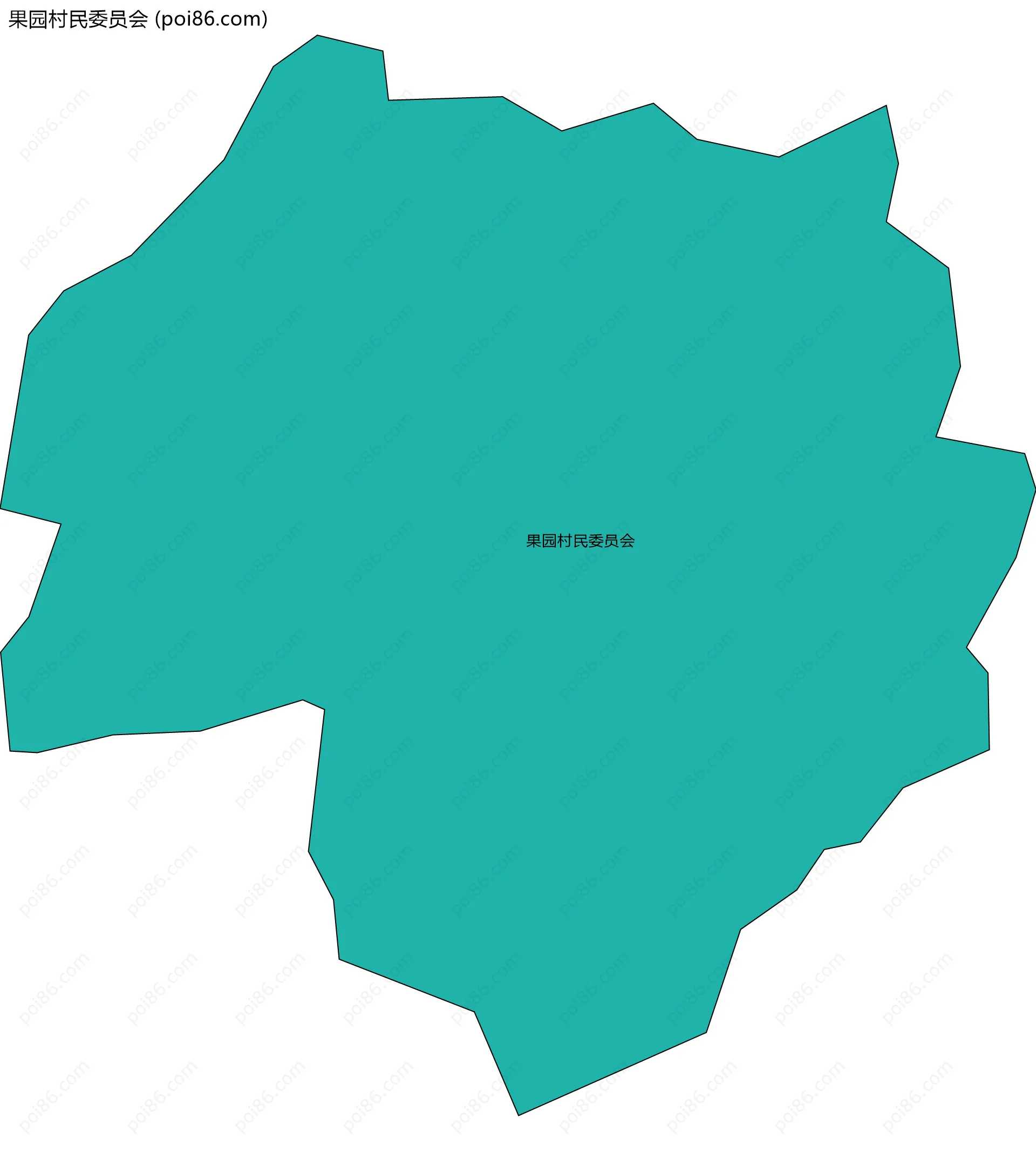 果园村民委员会边界地图