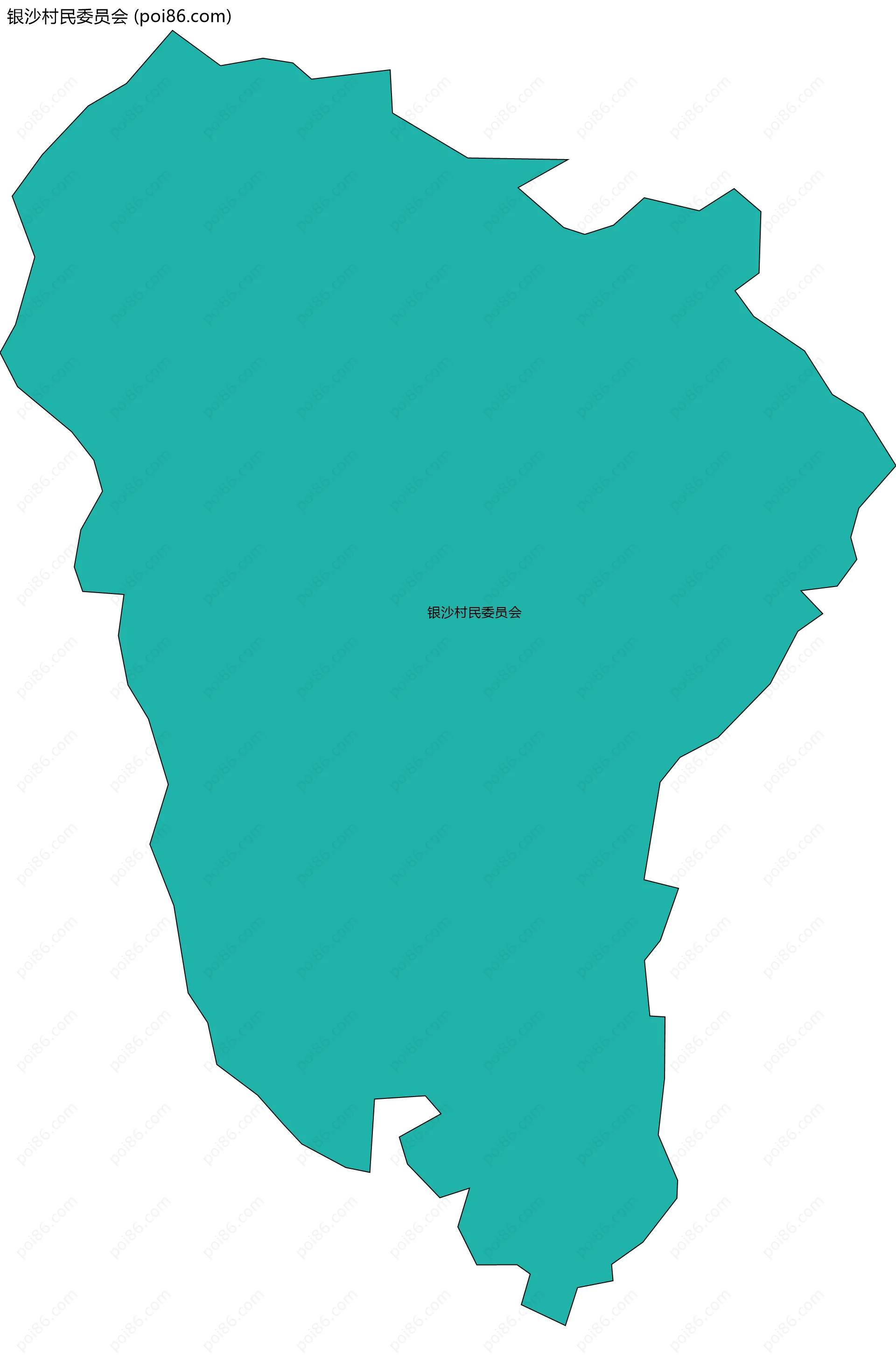 银沙村民委员会边界地图