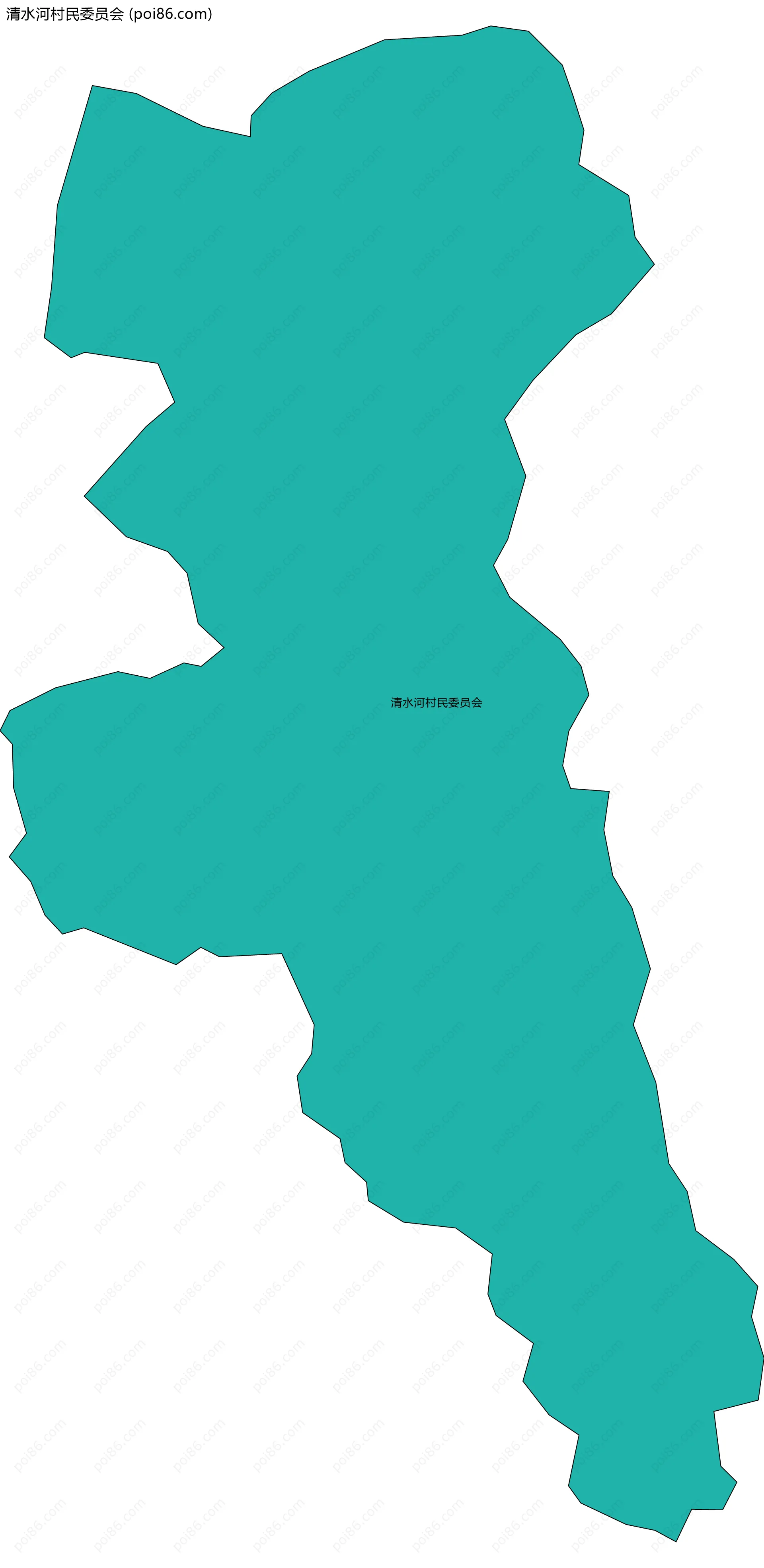 清水河村民委员会边界地图