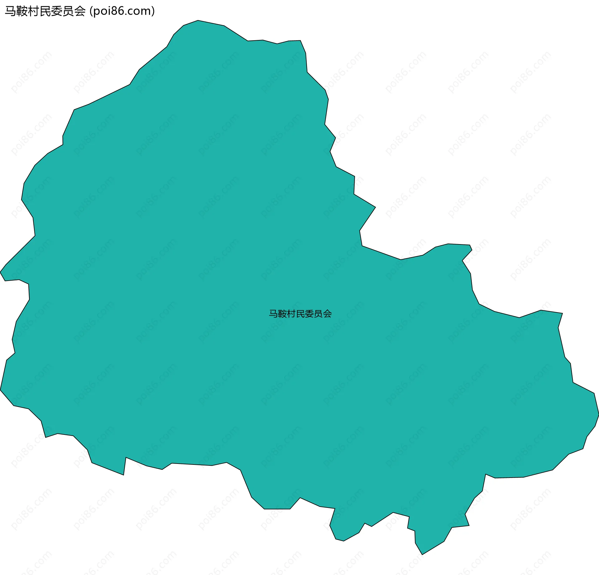 马鞍村民委员会边界地图
