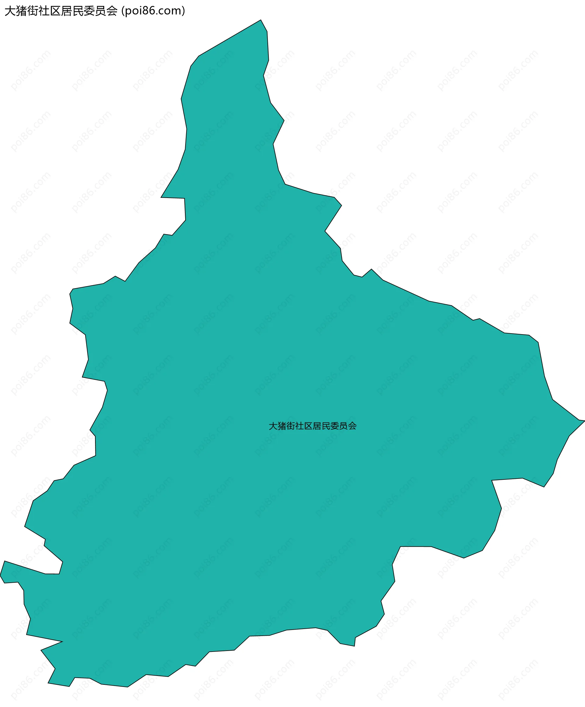 大猪街社区居民委员会边界地图
