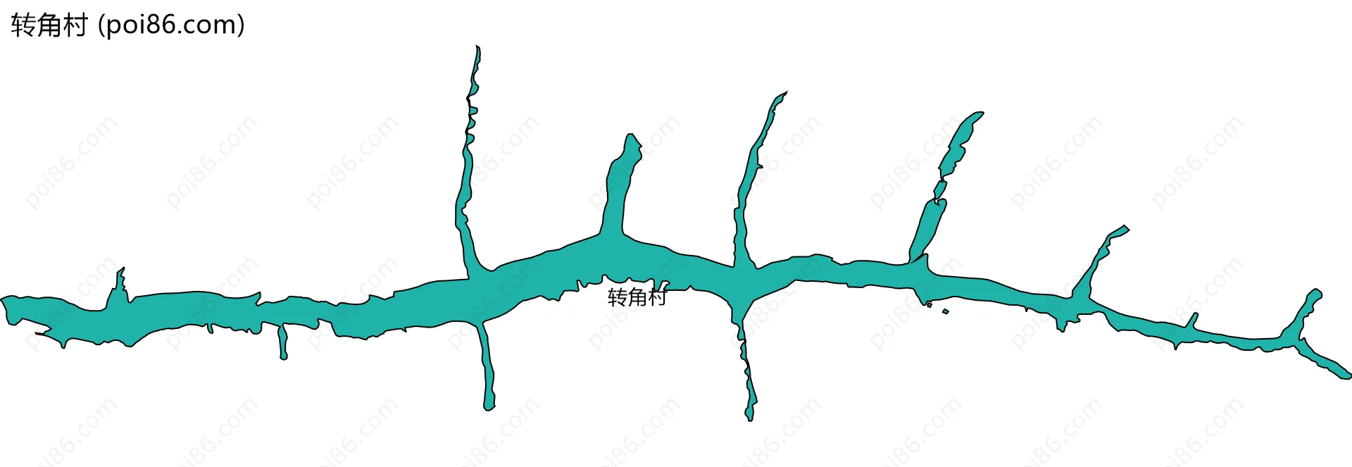 转角村边界地图