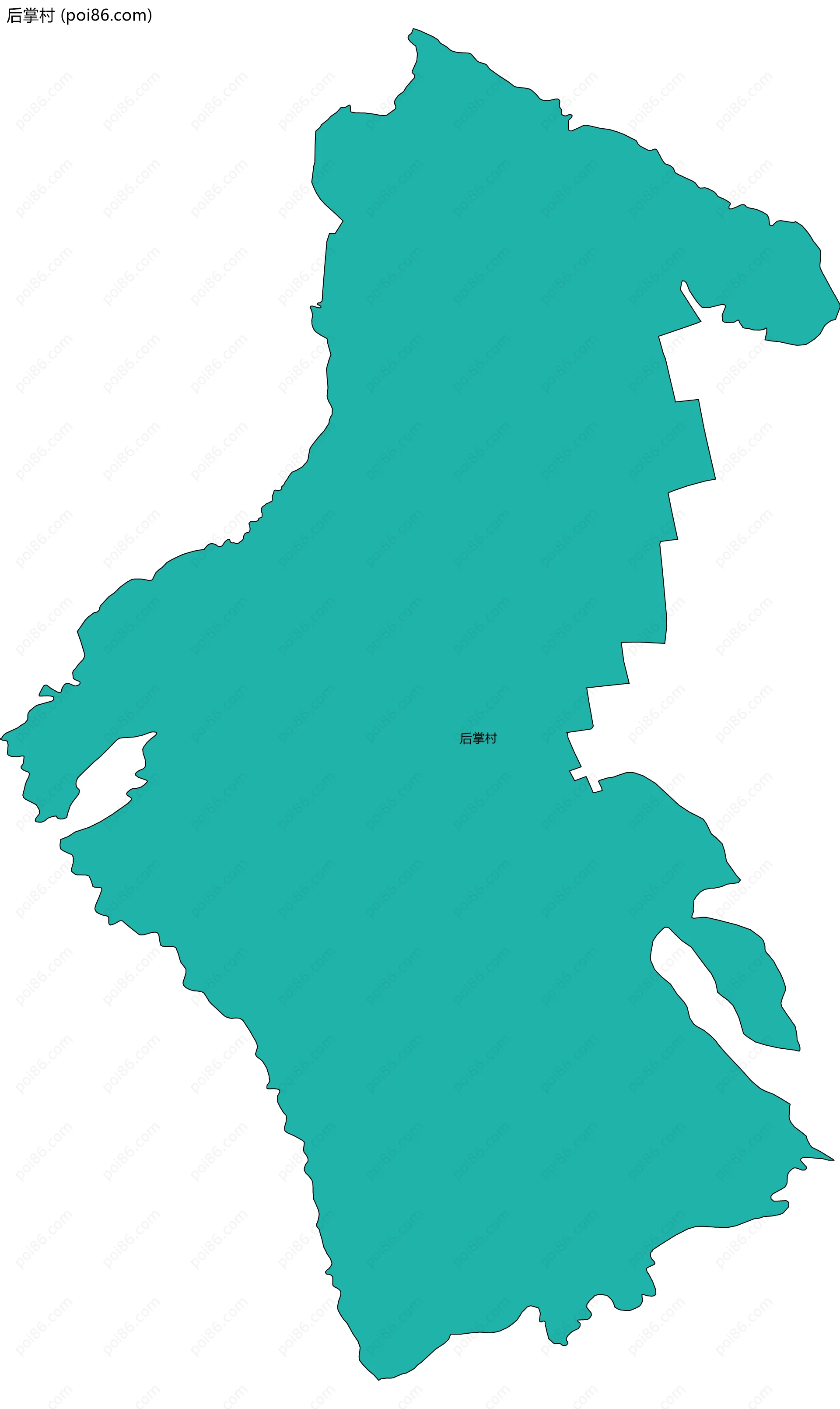 后掌村边界地图