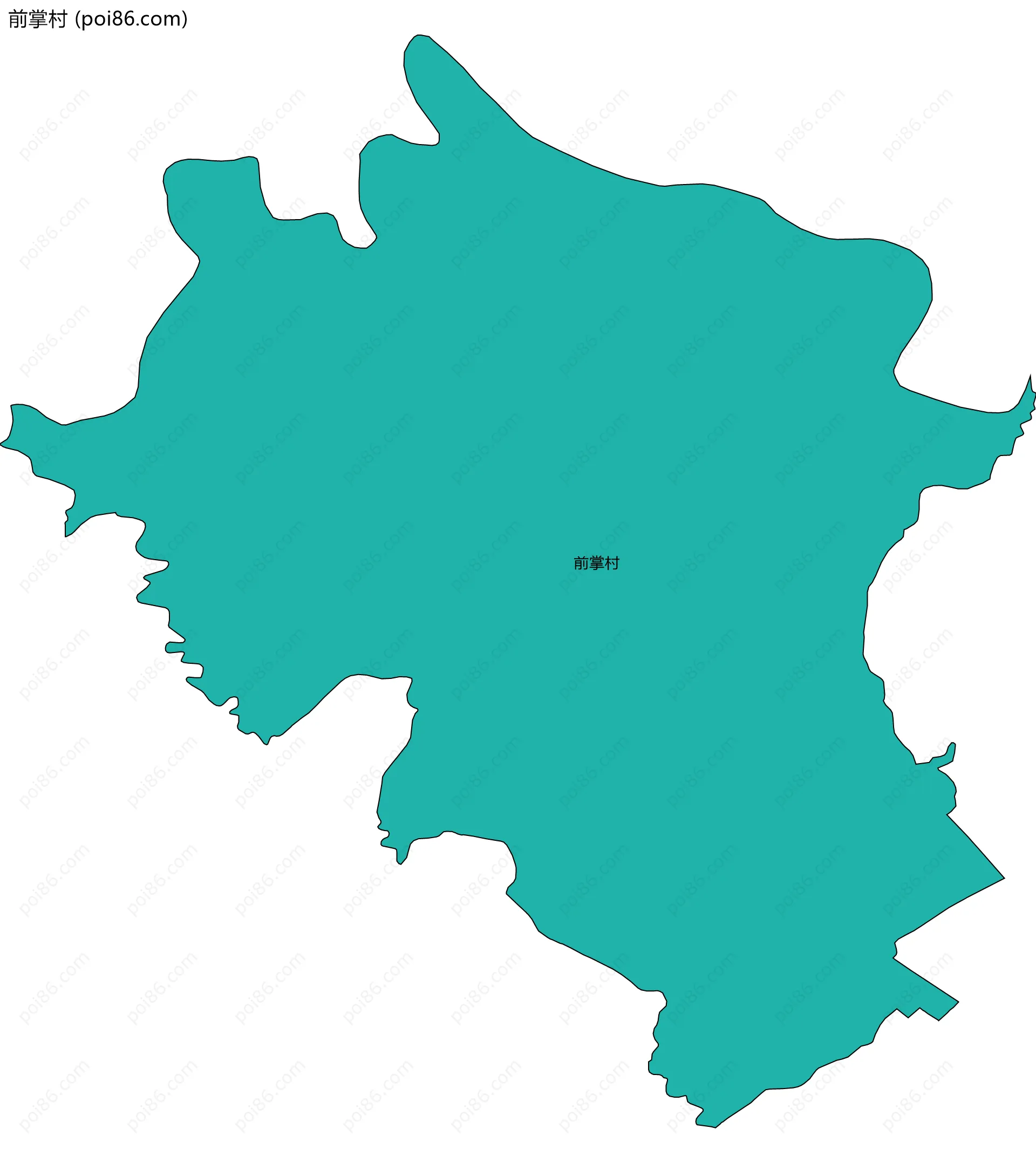 前掌村边界地图