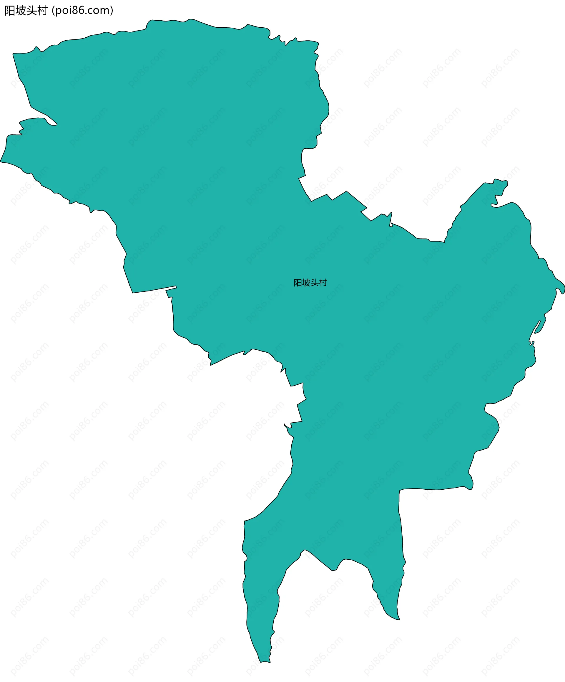 阳坡头村边界地图