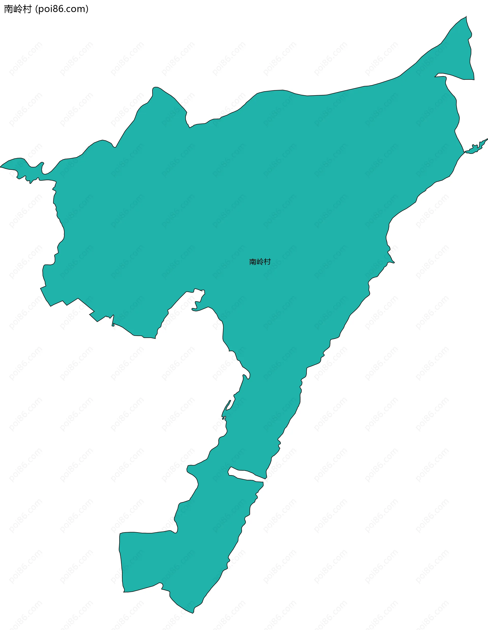 南岭村边界地图