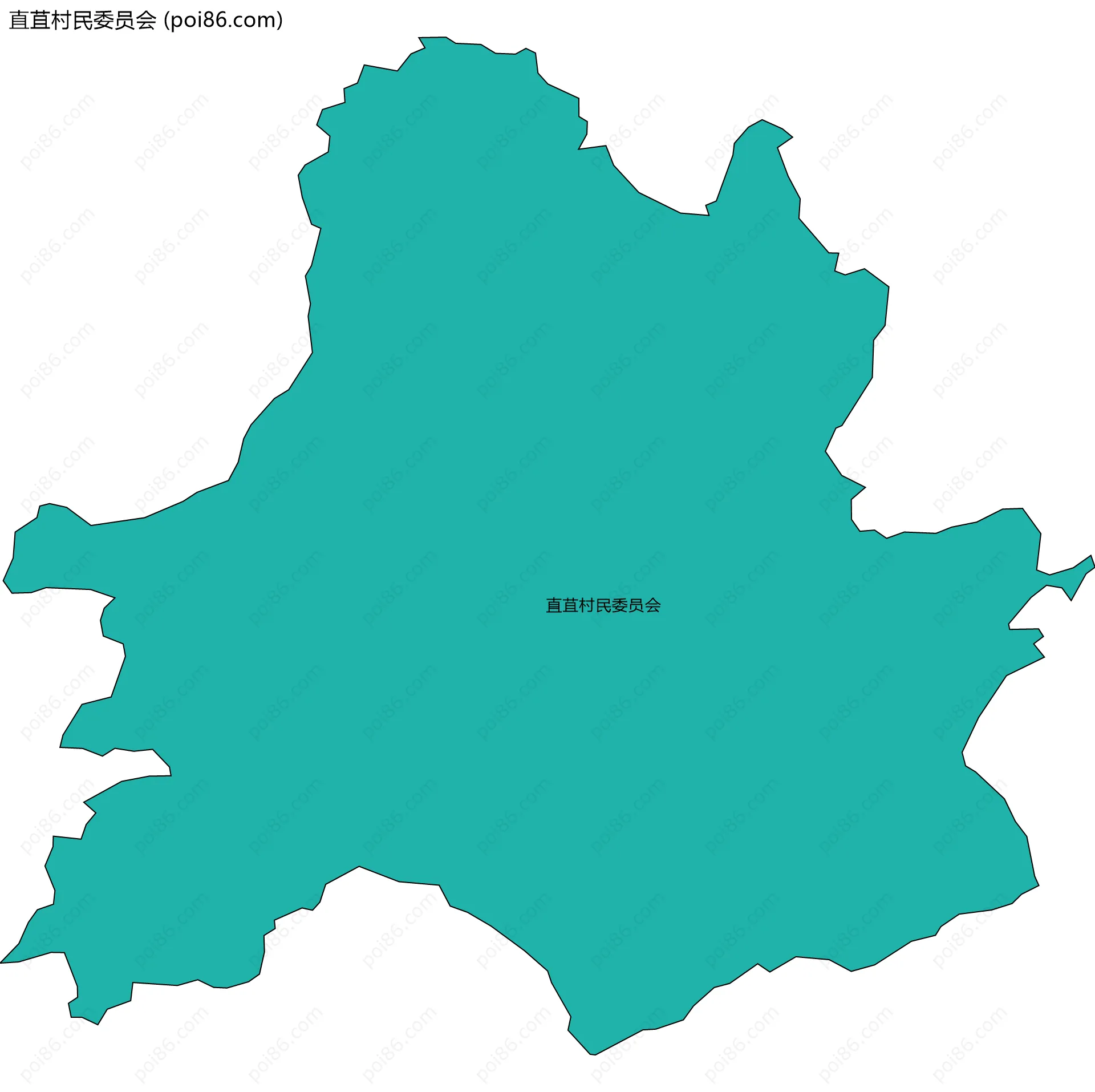 直苴村民委员会边界地图