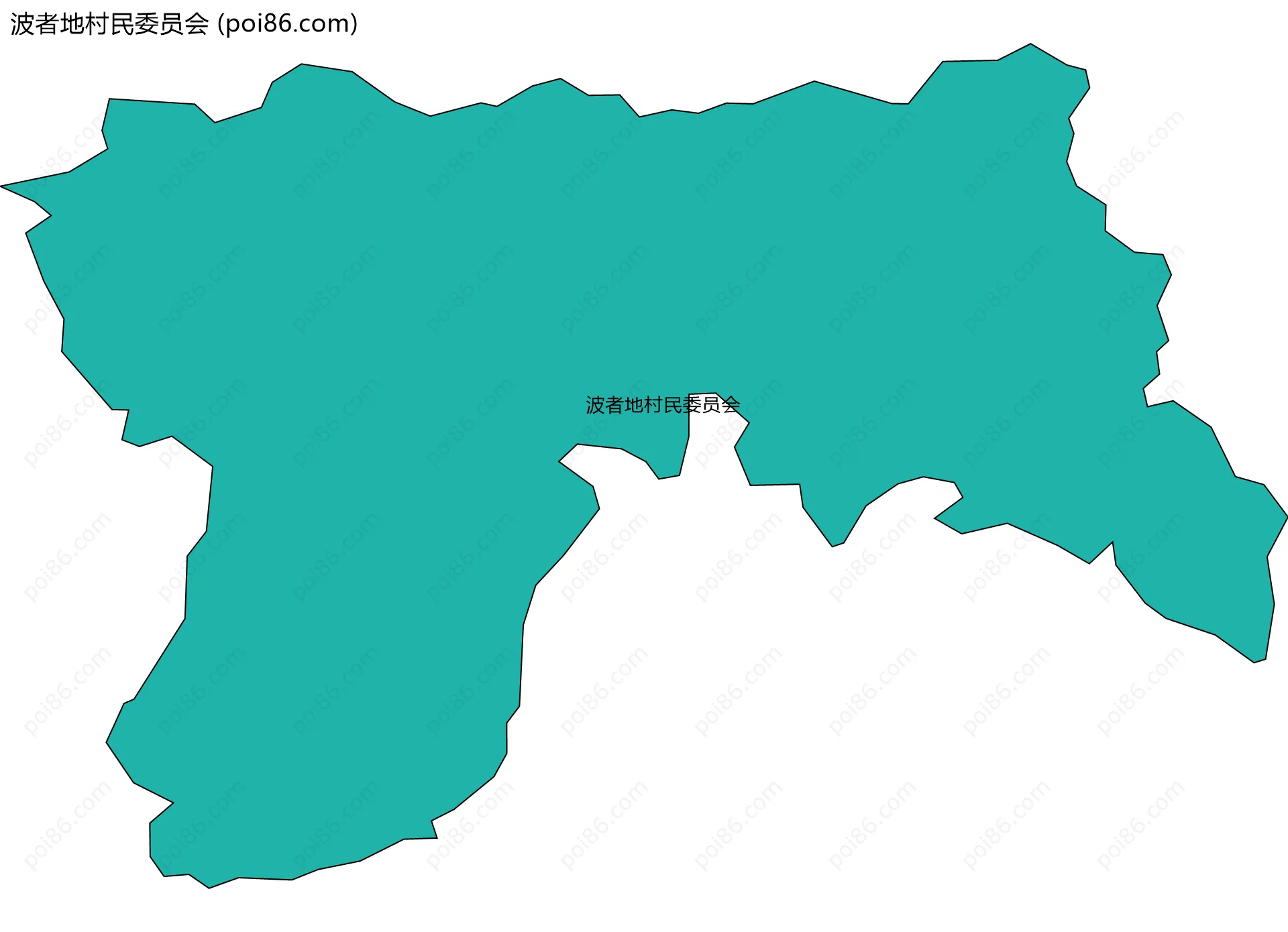 波者地村民委员会边界地图