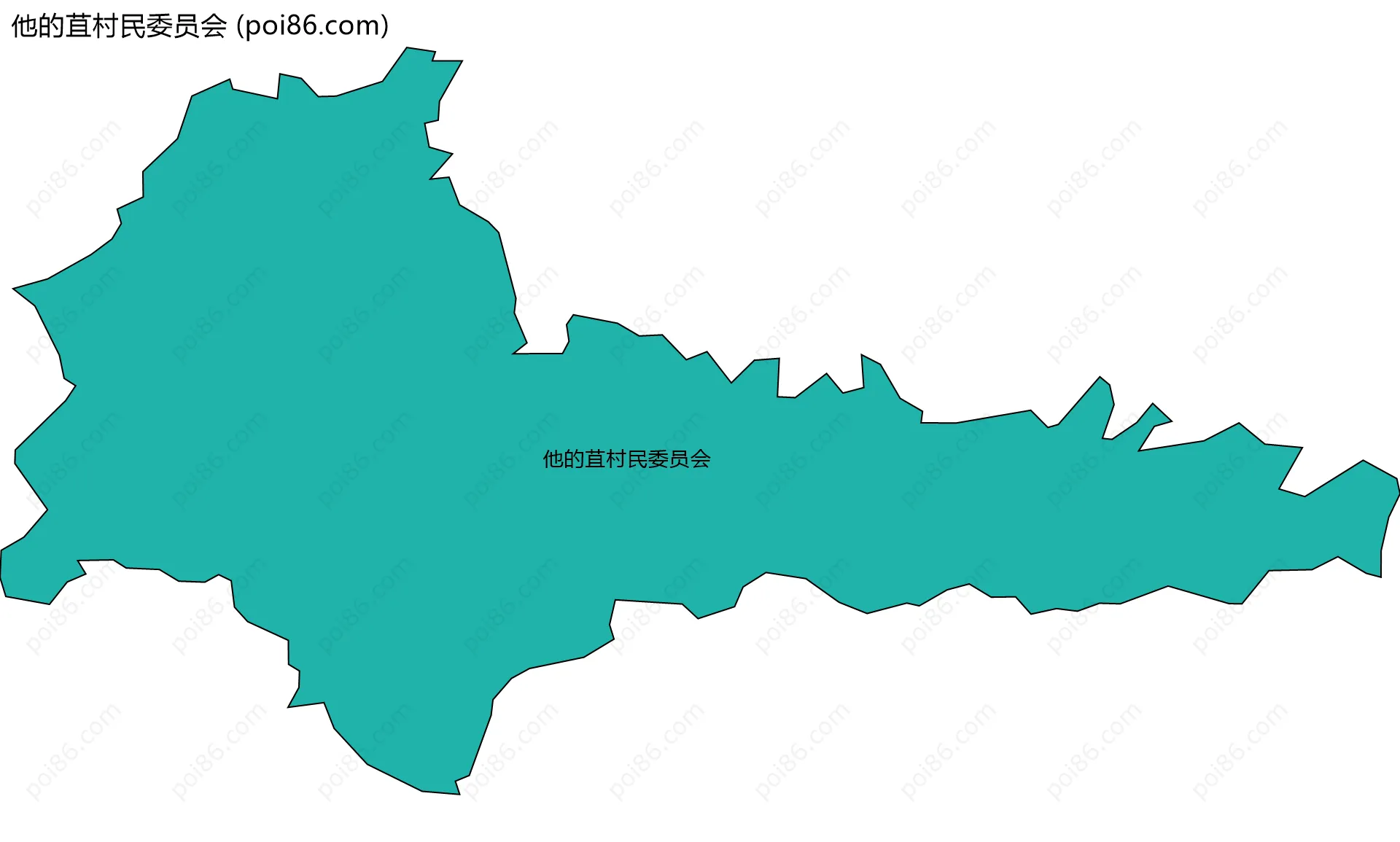 他的苴村民委员会边界地图