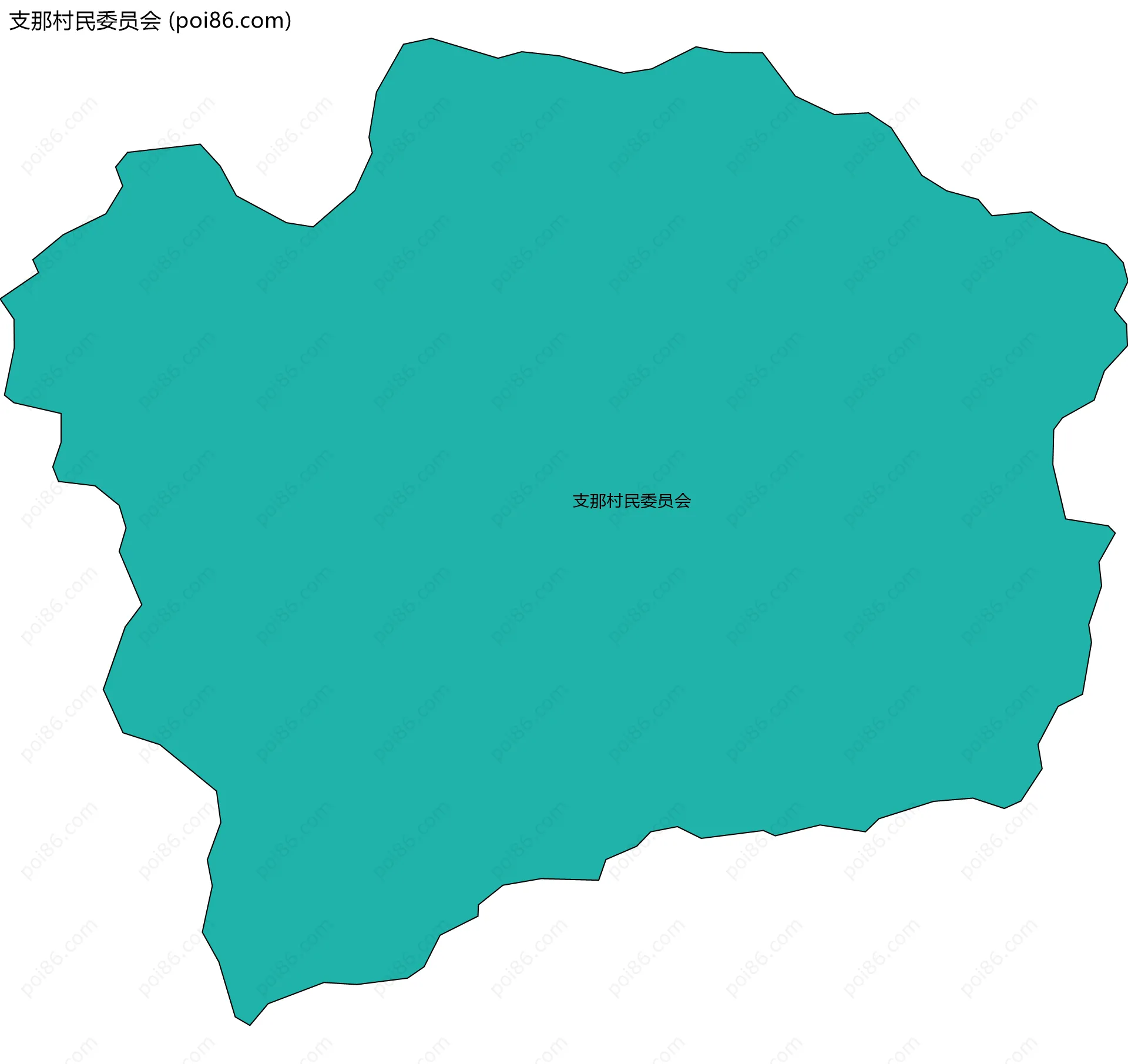 支那村民委员会边界地图