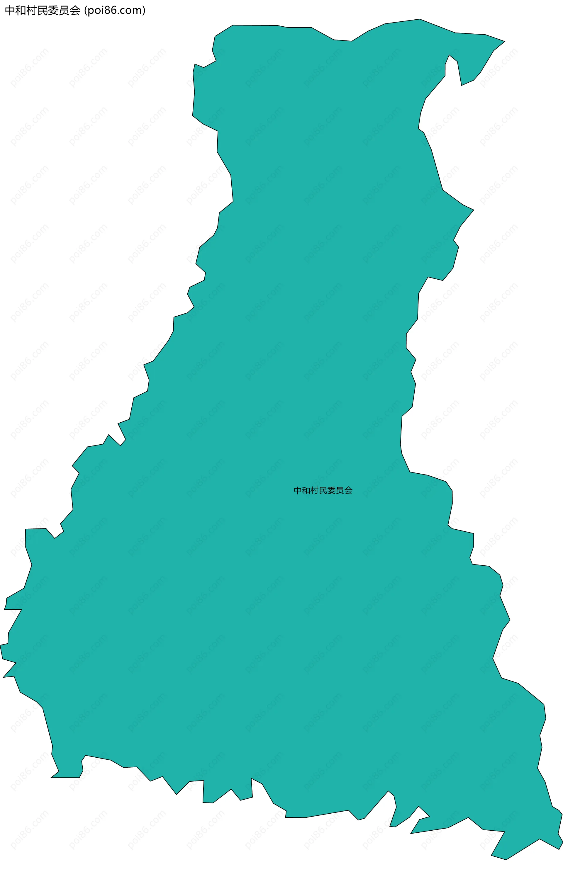 中和村民委员会边界地图