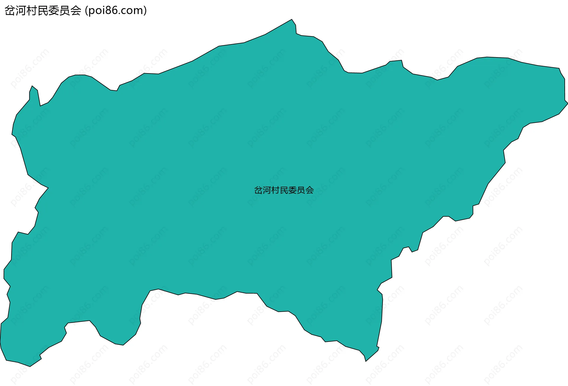 岔河村民委员会边界地图