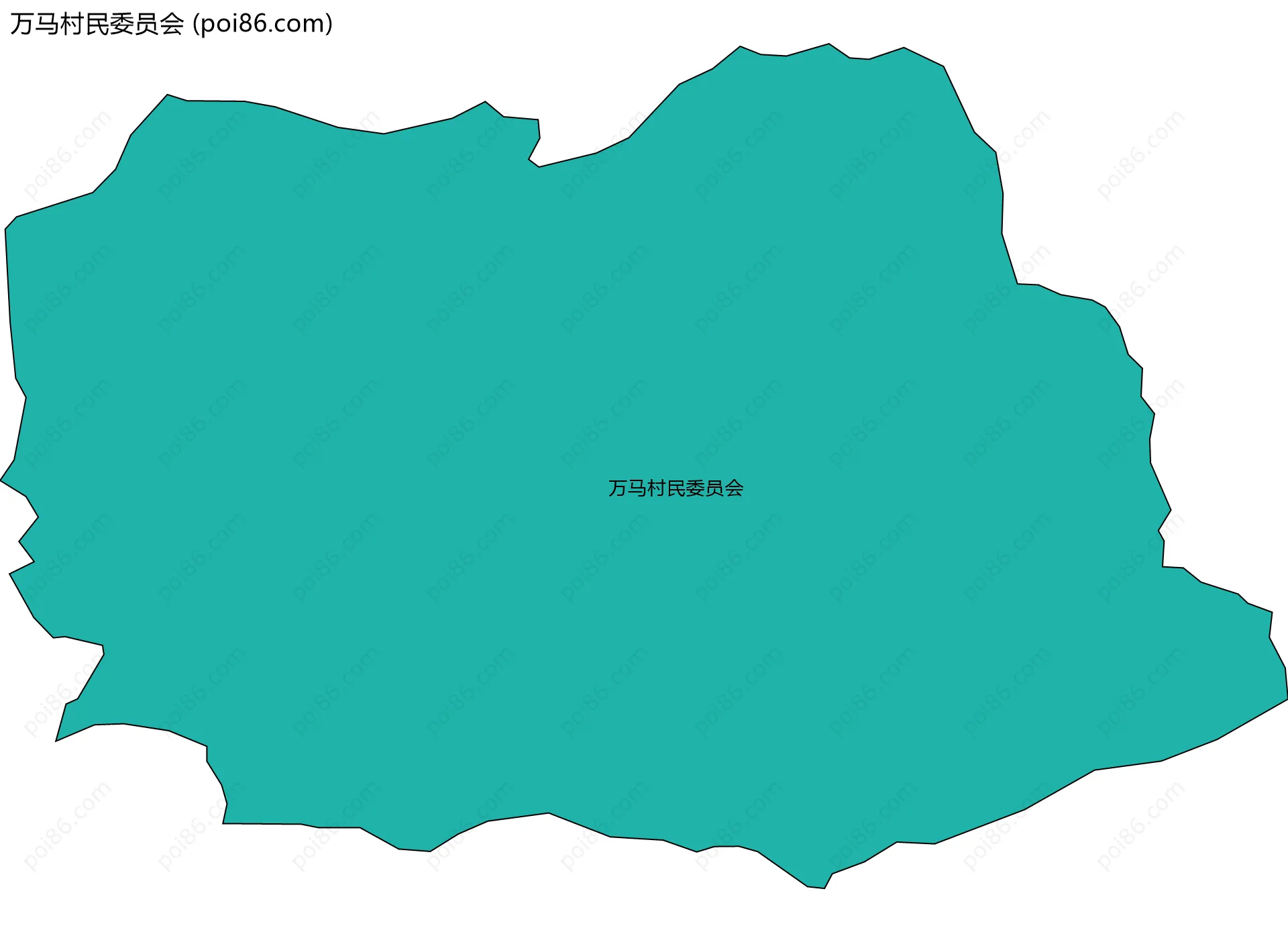万马村民委员会边界地图