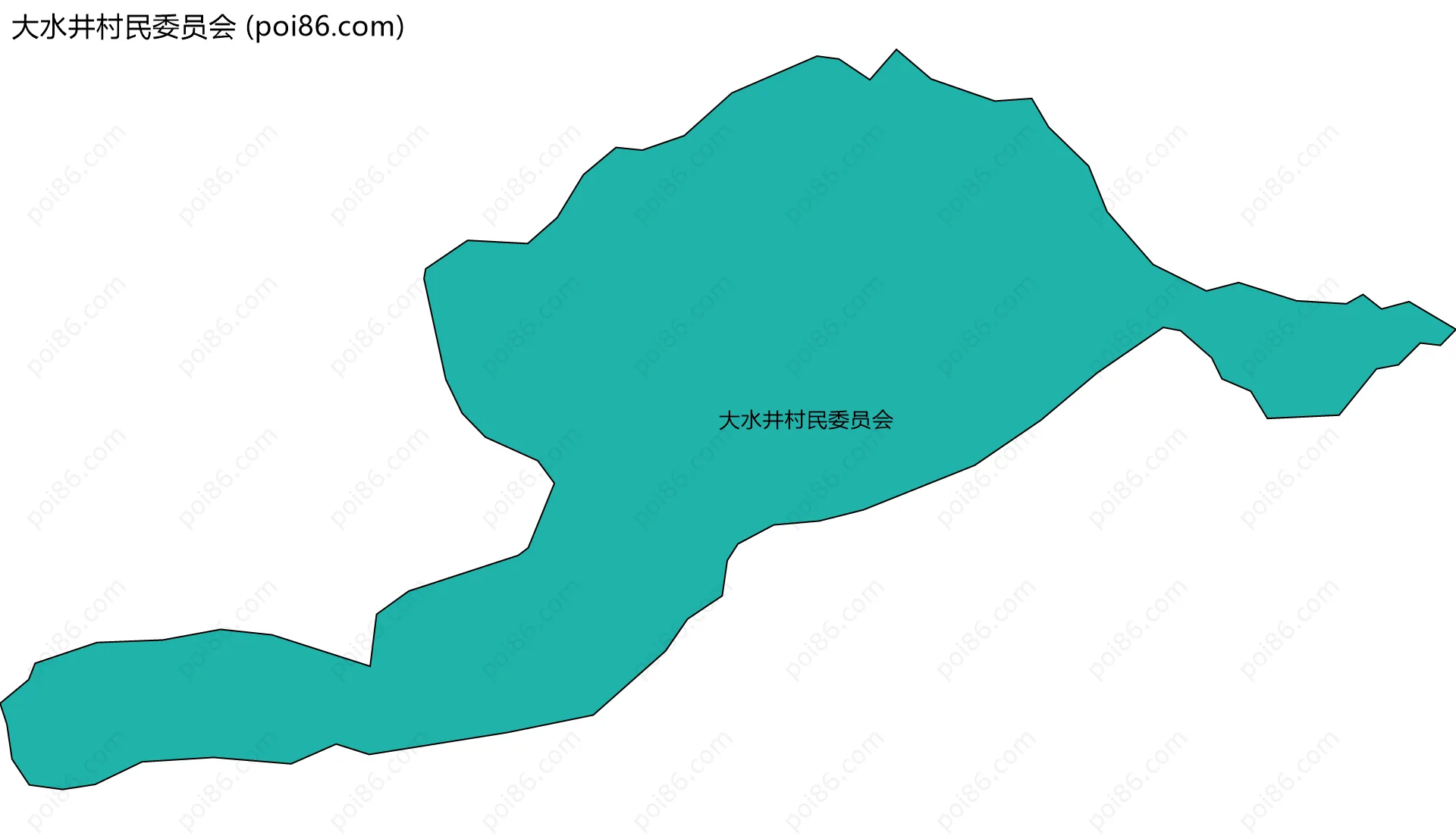大水井村民委员会边界地图