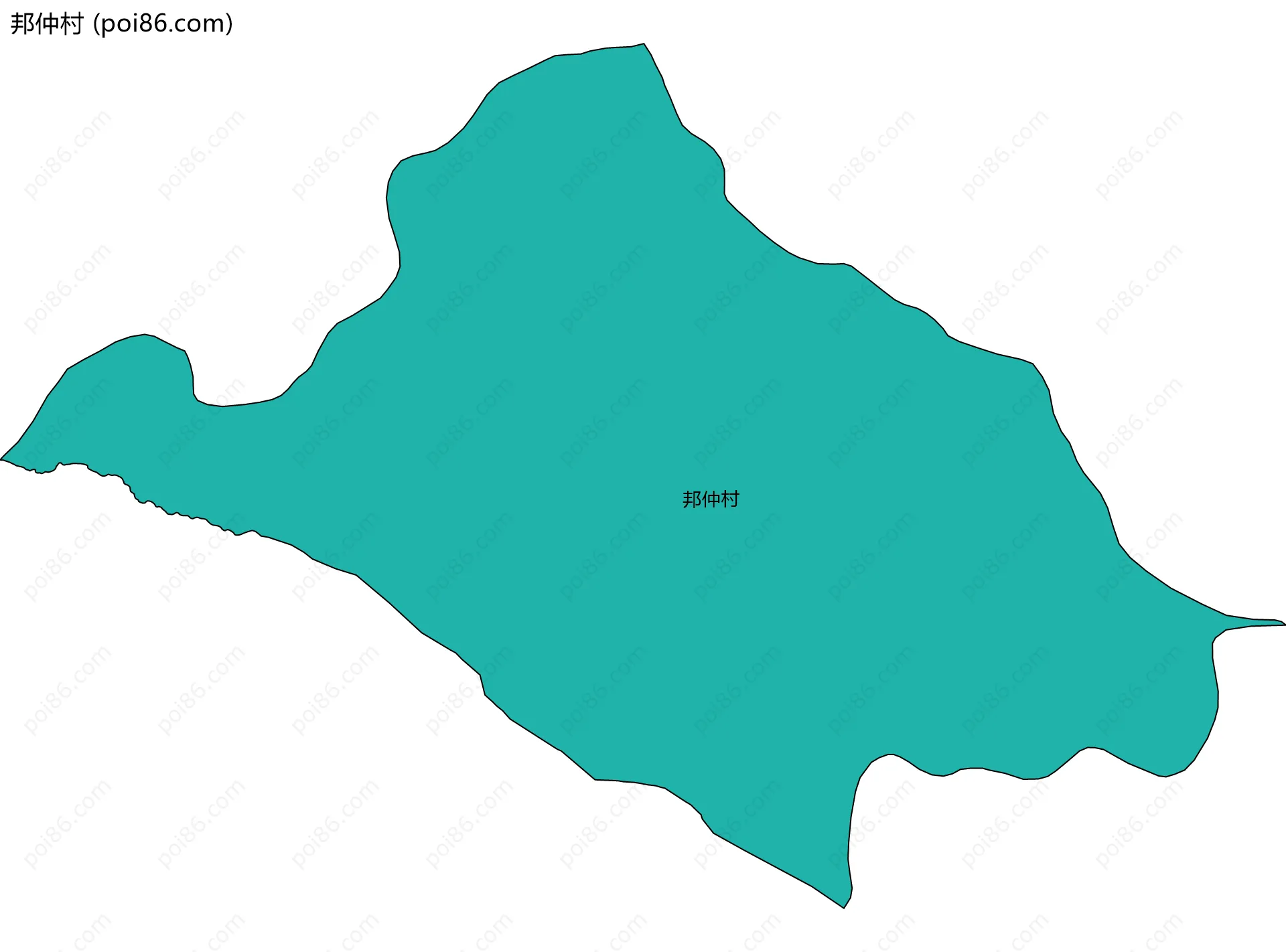 邦仲村边界地图