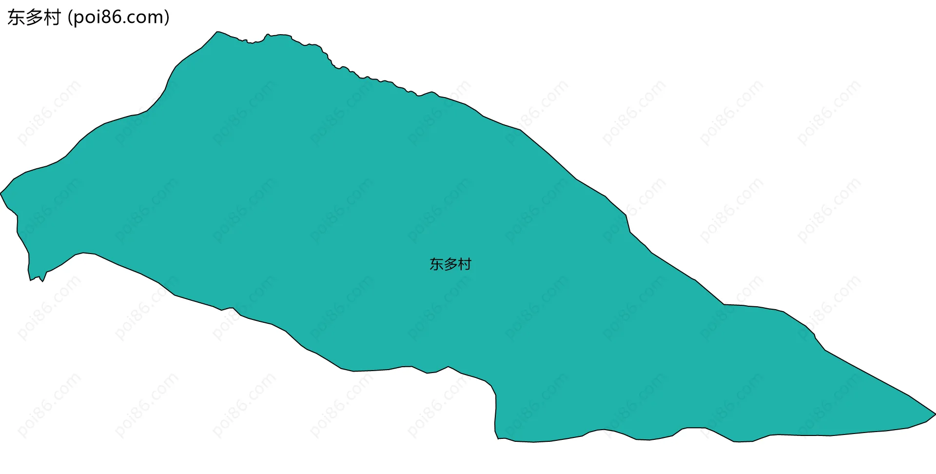 东多村边界地图