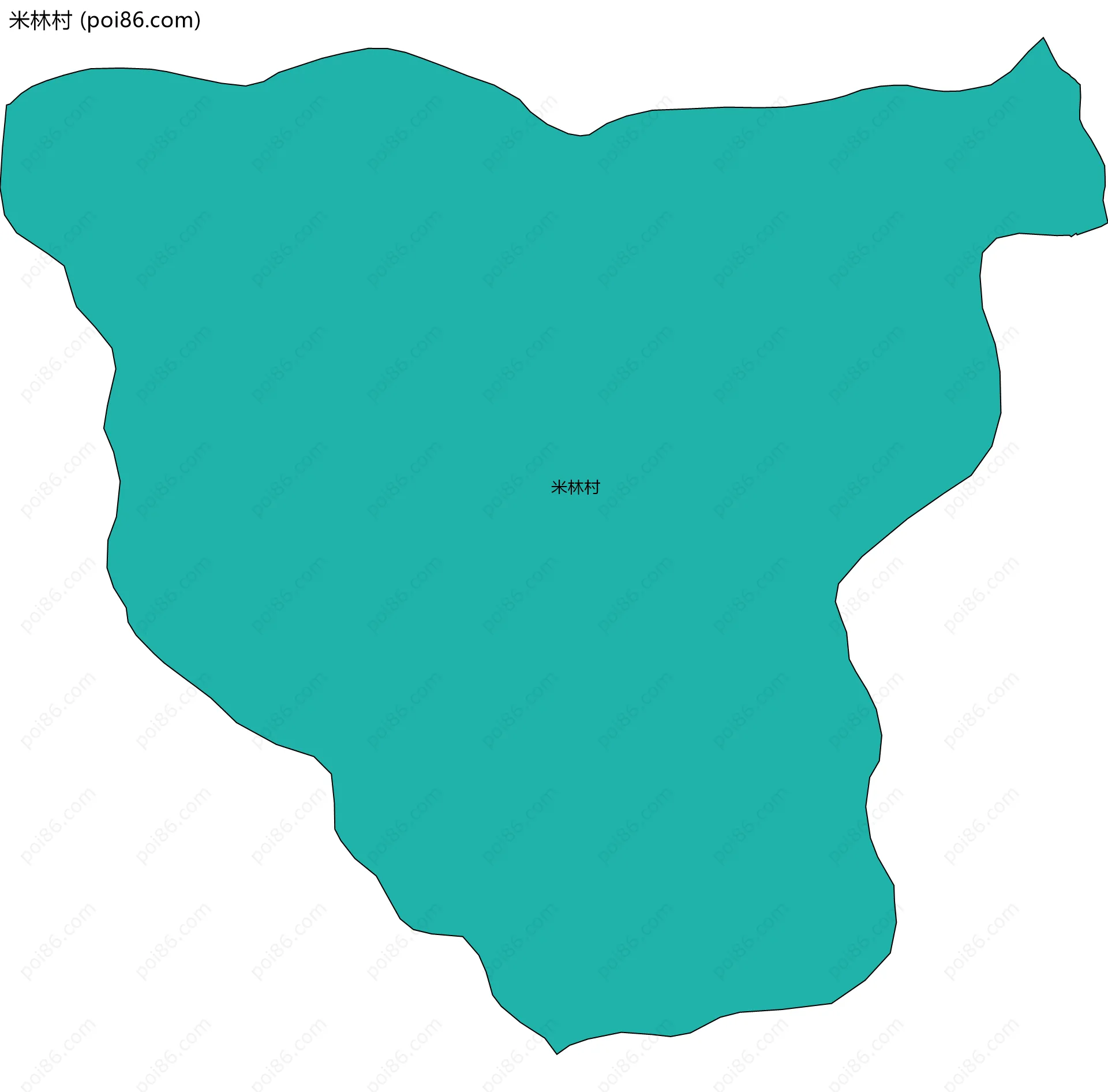 米林村边界地图