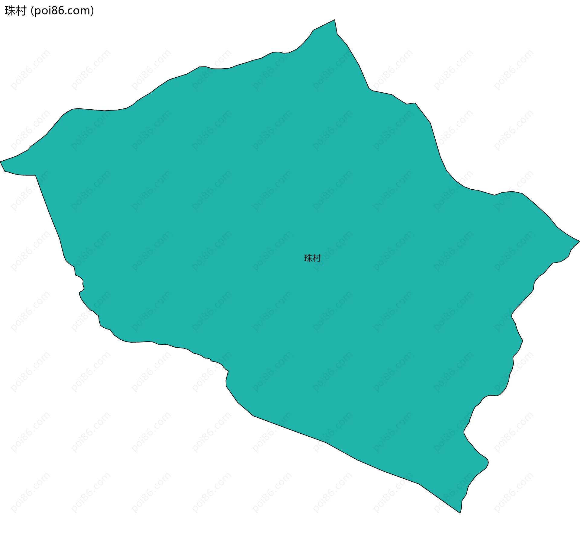 珠村边界地图