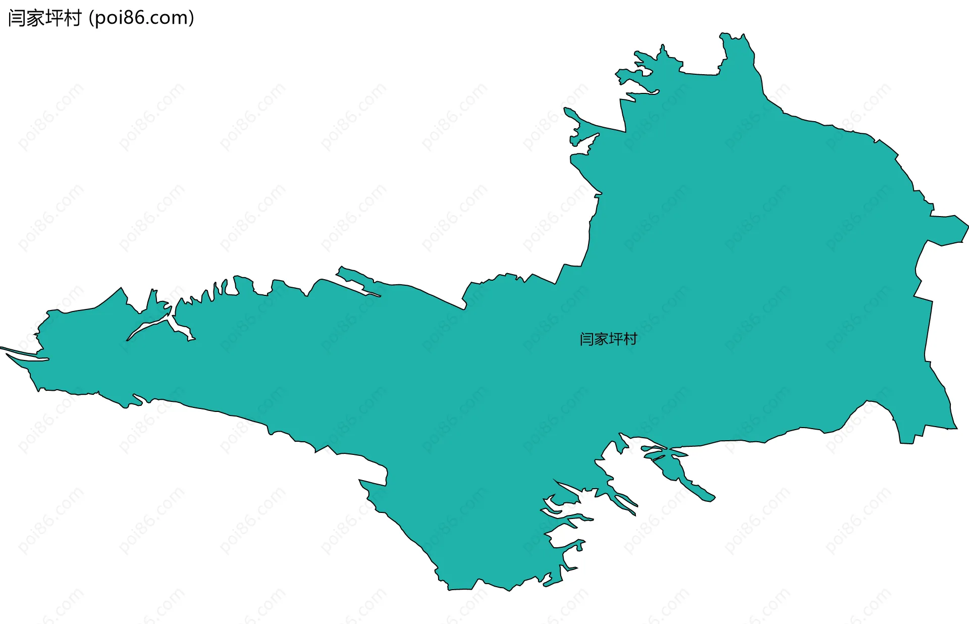 闫家坪村边界地图