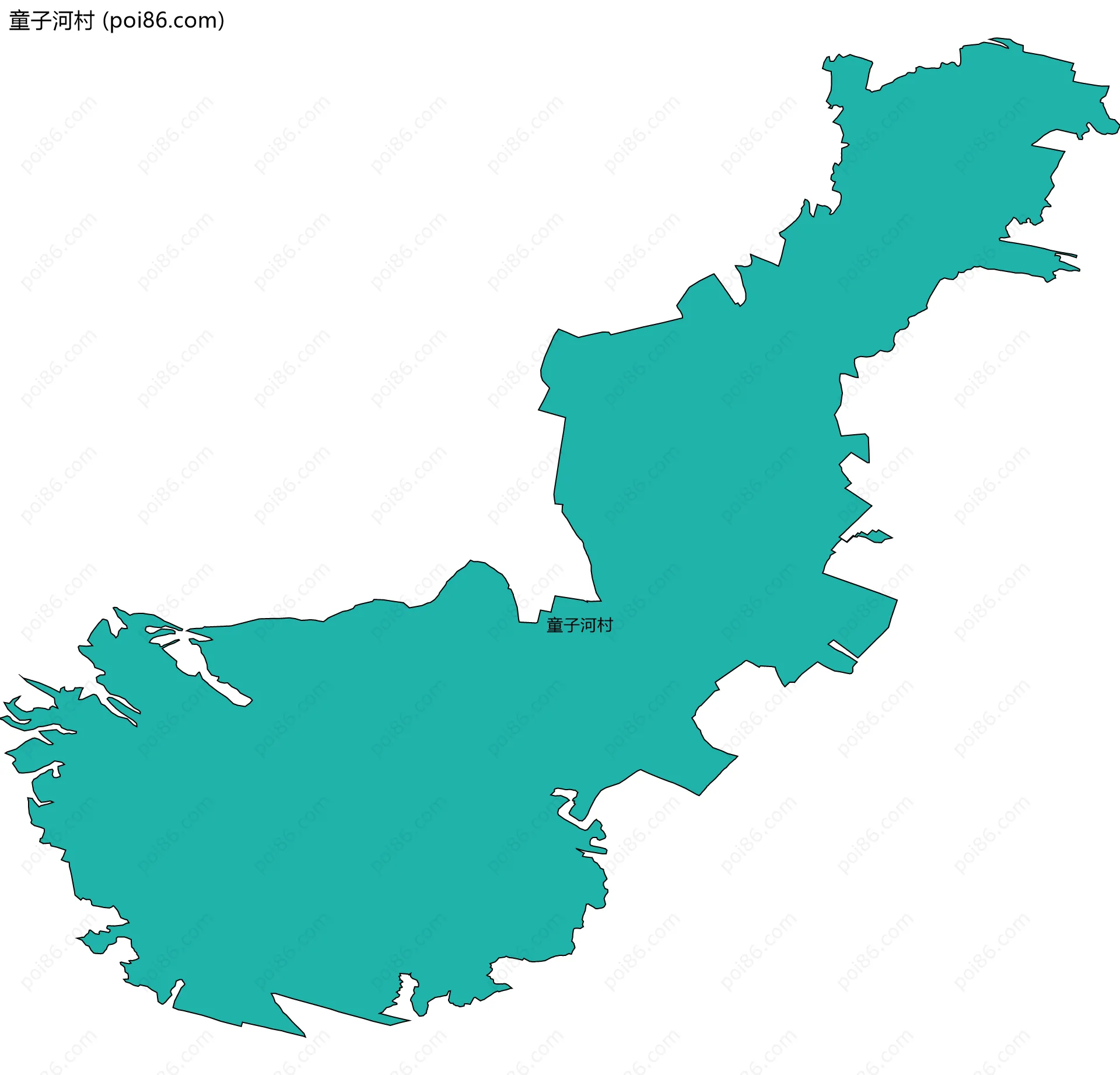 童子河村边界地图