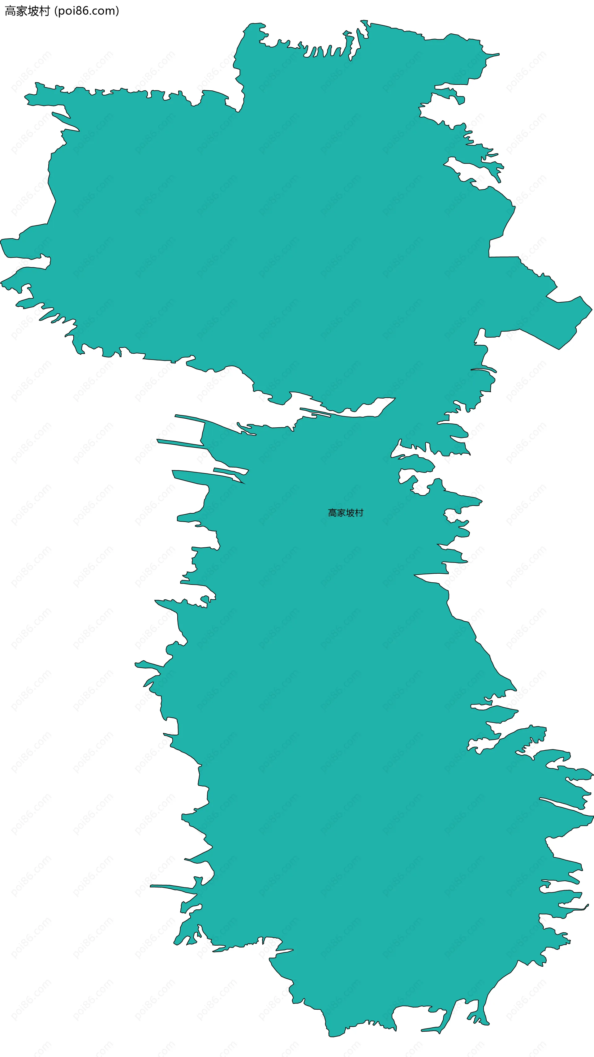 高家坡村边界地图