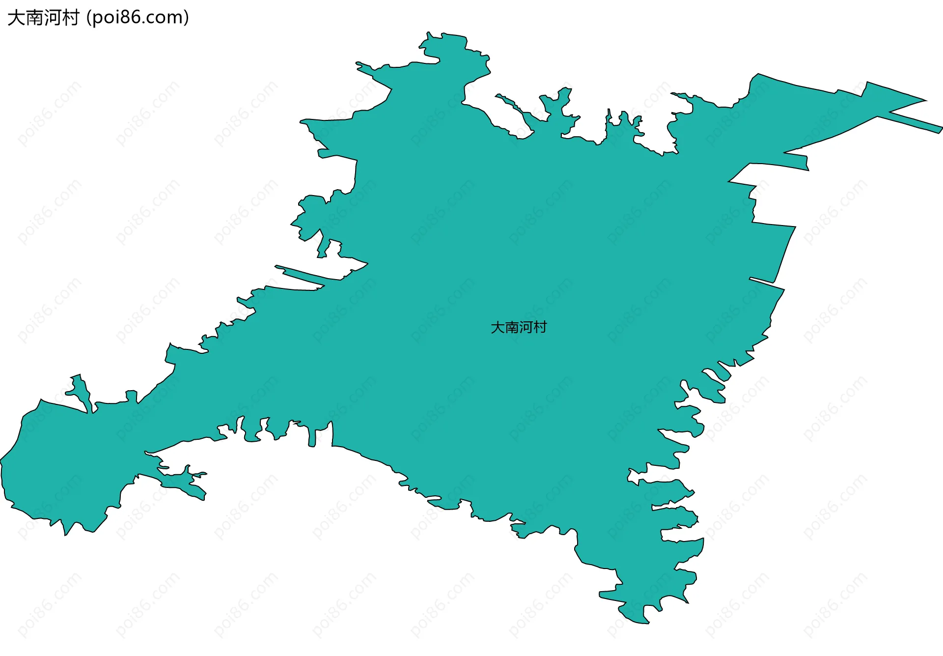 大南河村边界地图
